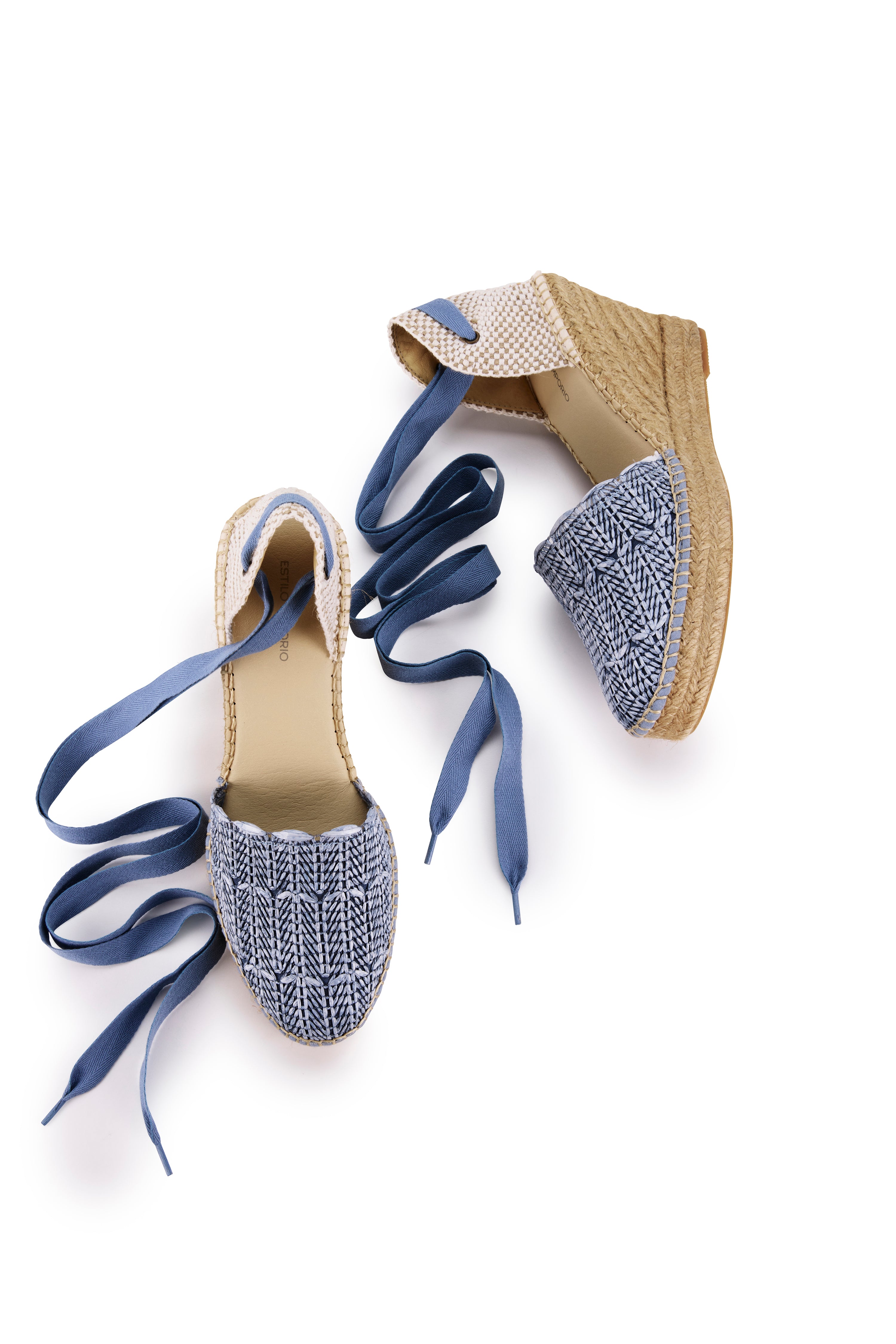 Purl Espadrille Wedge - Sky Blue