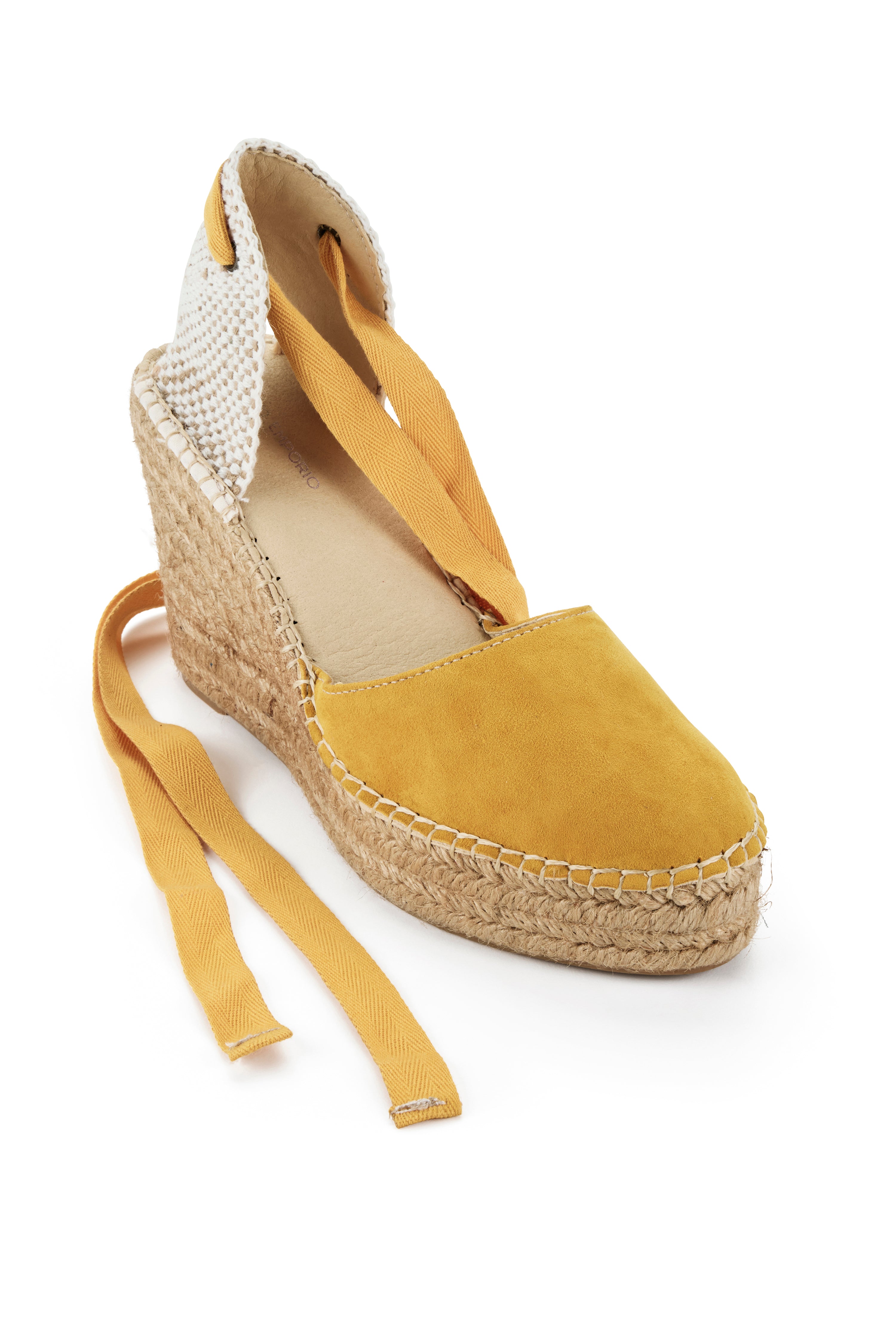 Alegria Ribbon Espadrille Wedge - Marigold
