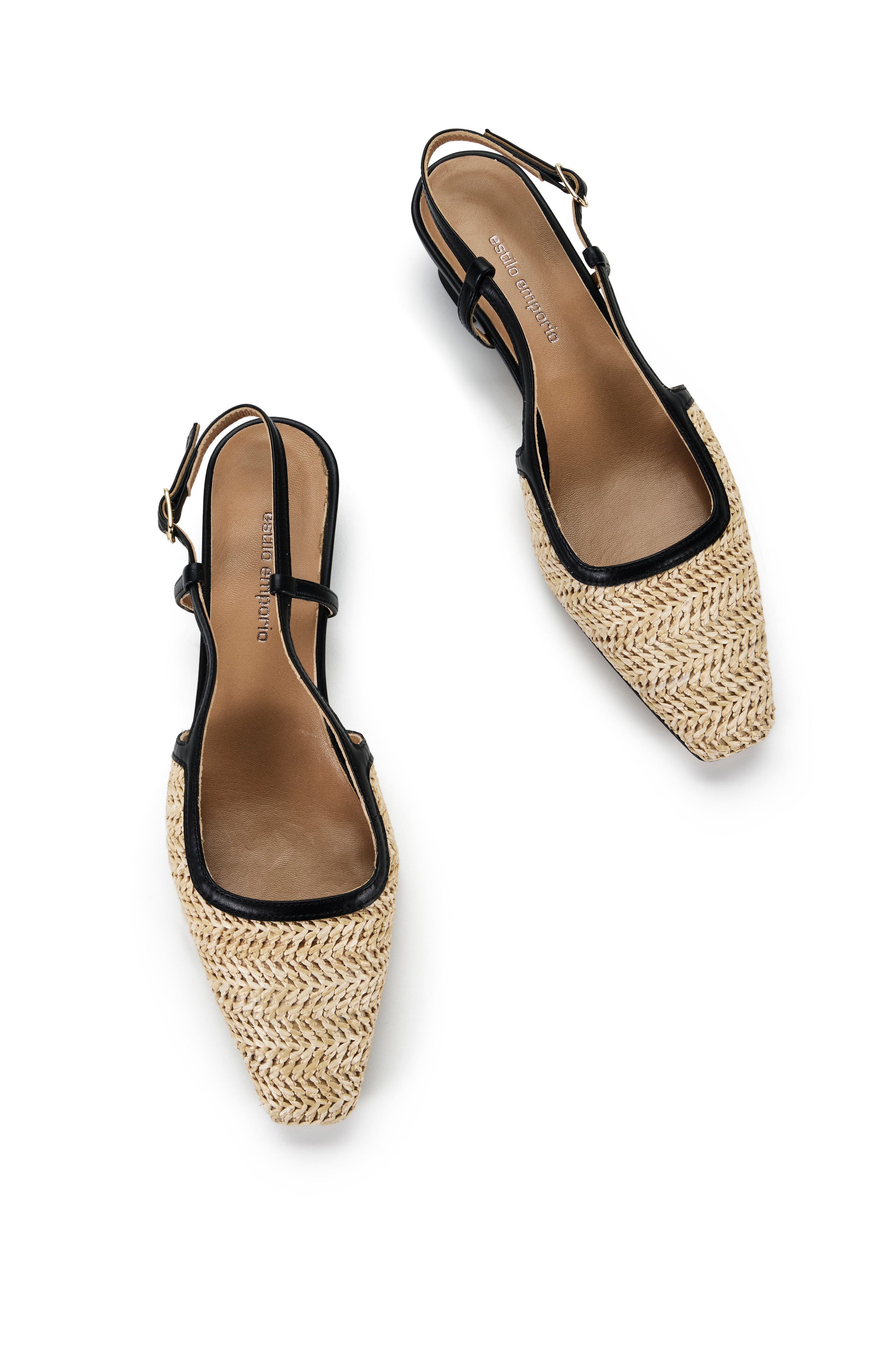 Milieu Raffia Mule - Raffia/Black