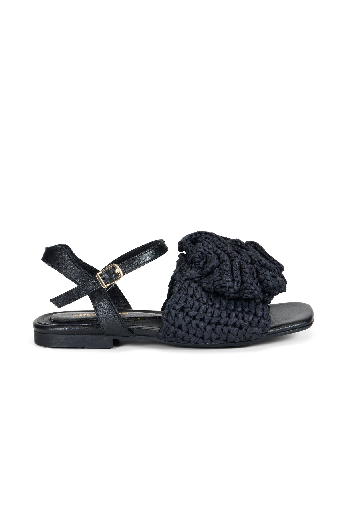 Anthea Raffia Sandal - Black