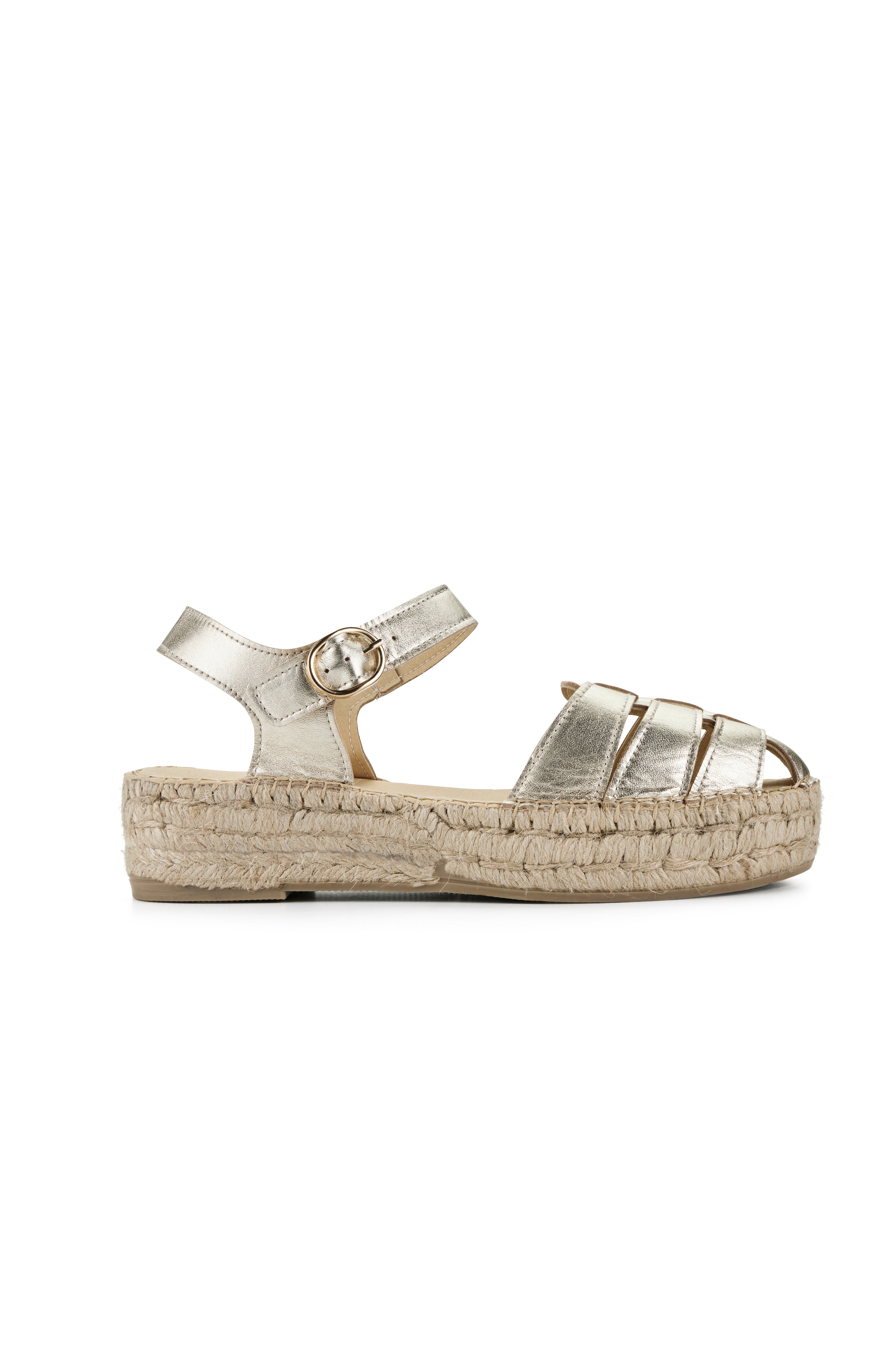 Bosque Fisherman Espadrille Sandal - Platino