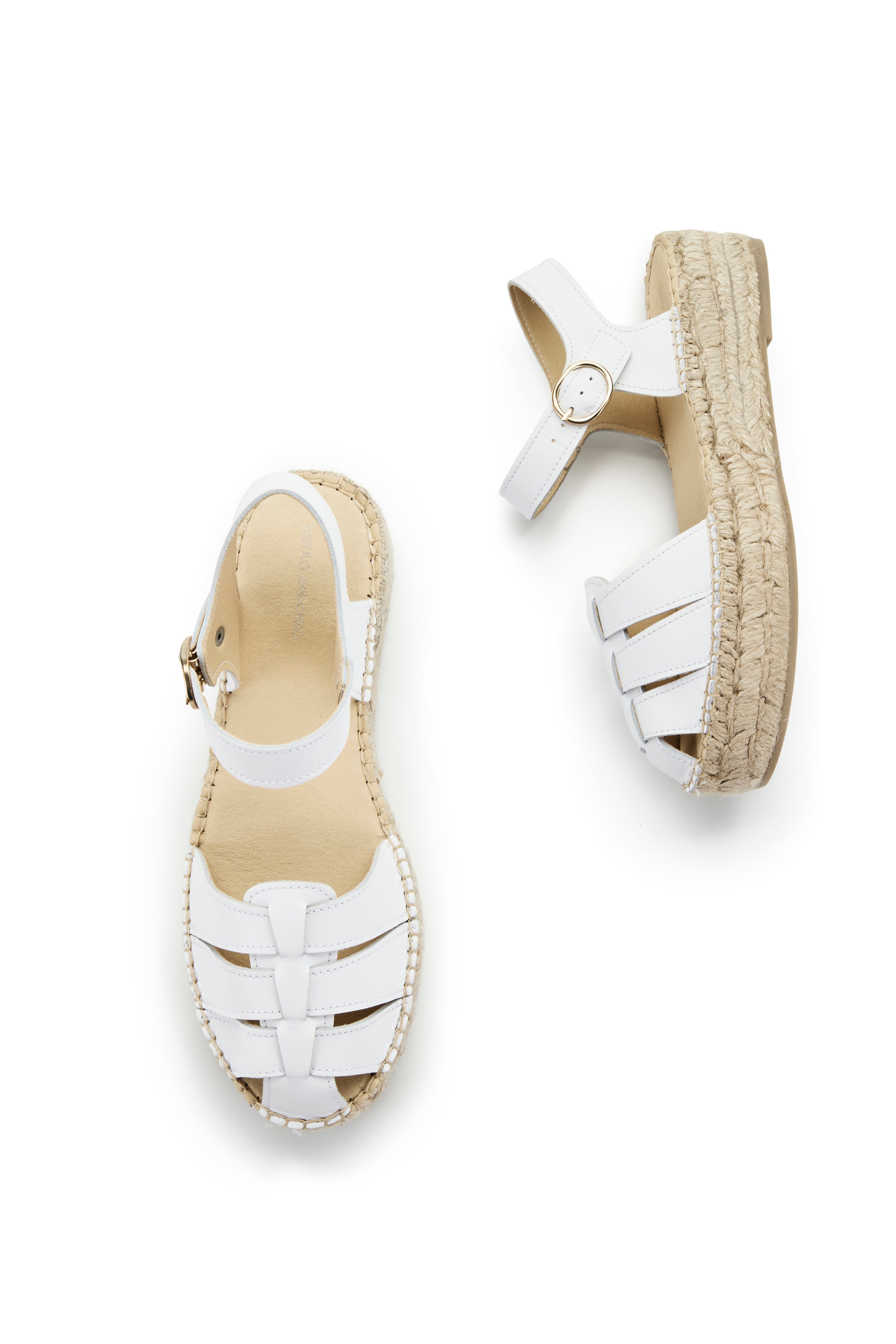 Bosque Fisherman Espadrille Sandal - White Nappa