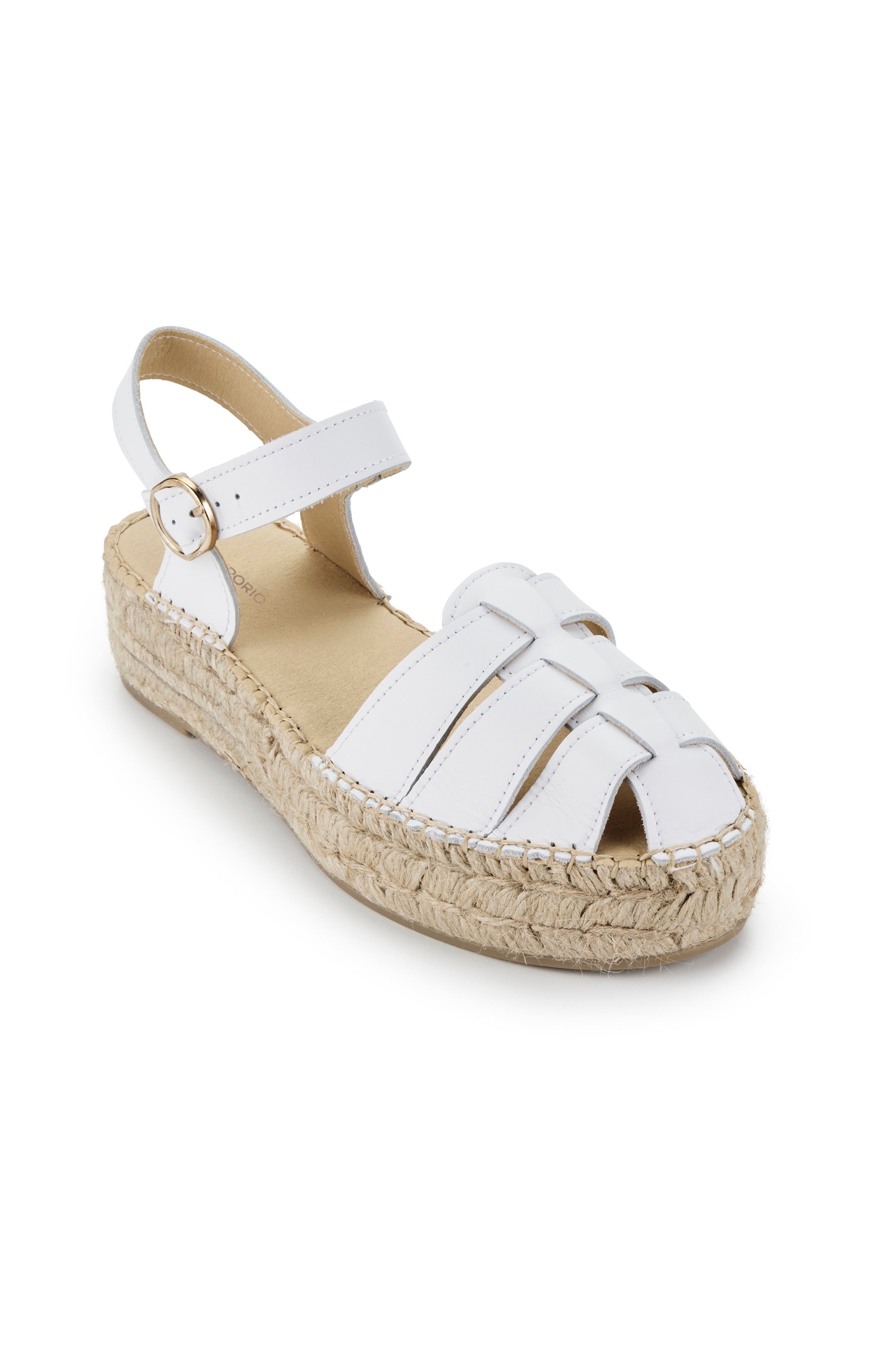 Bosque Fisherman Espadrille Sandal - White Nappa
