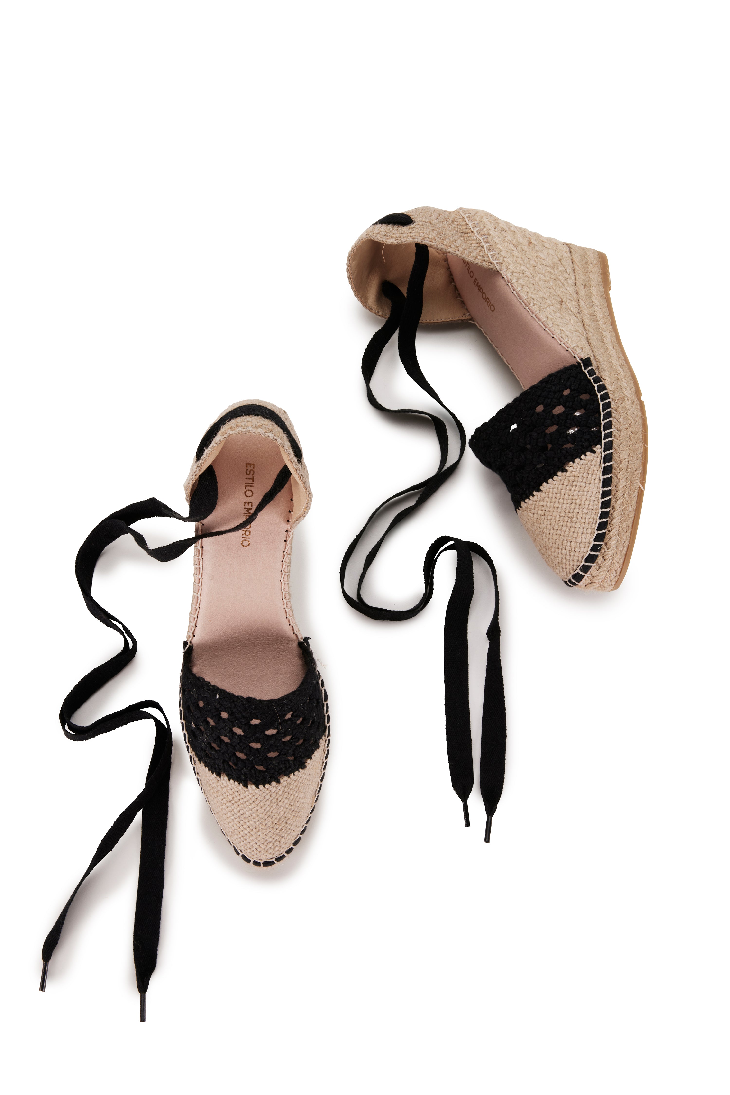 Lacery Espadrille - Natural/Black - Sample Size 37