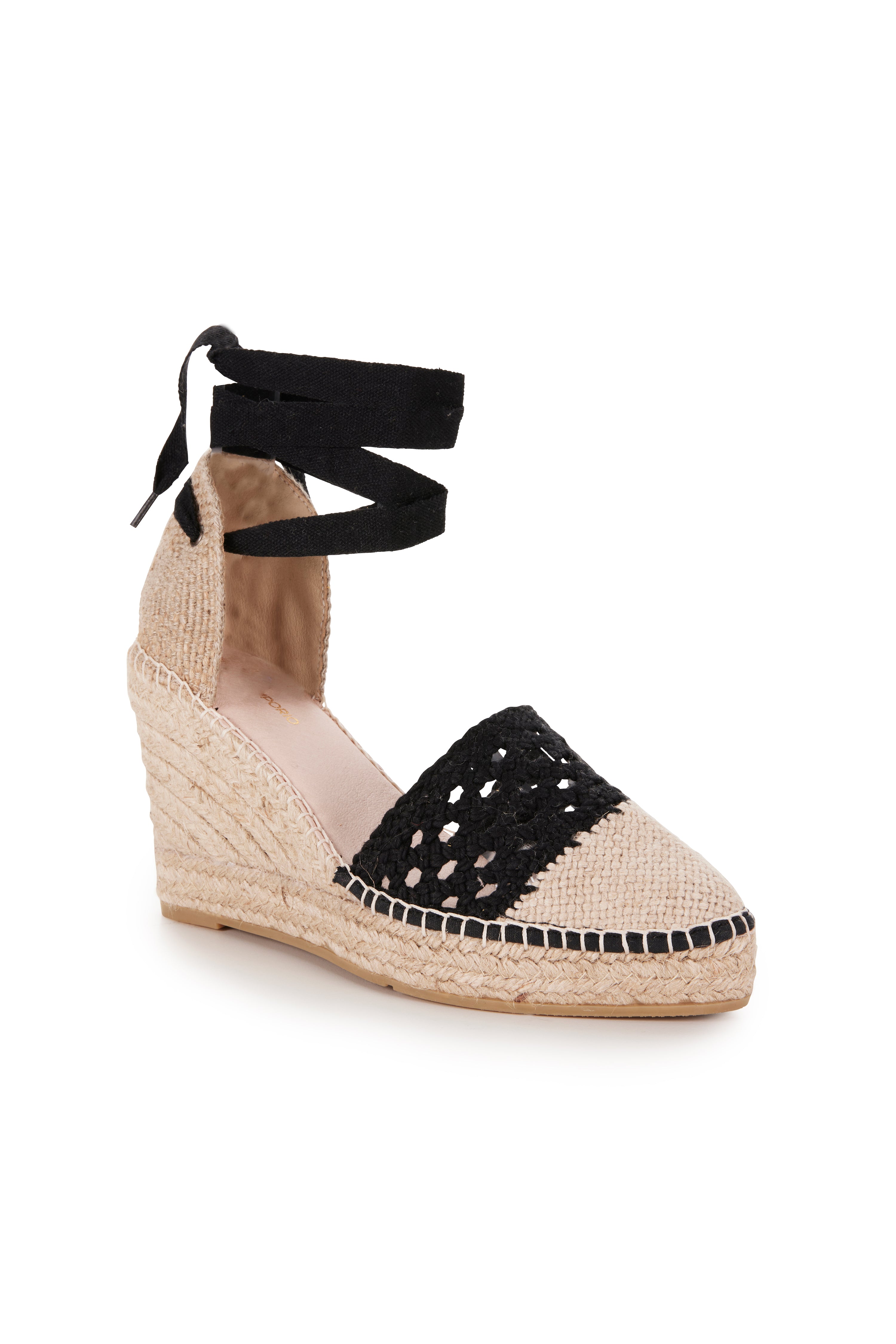 Lacery Espadrille - Natural/Black - Sample Size 37