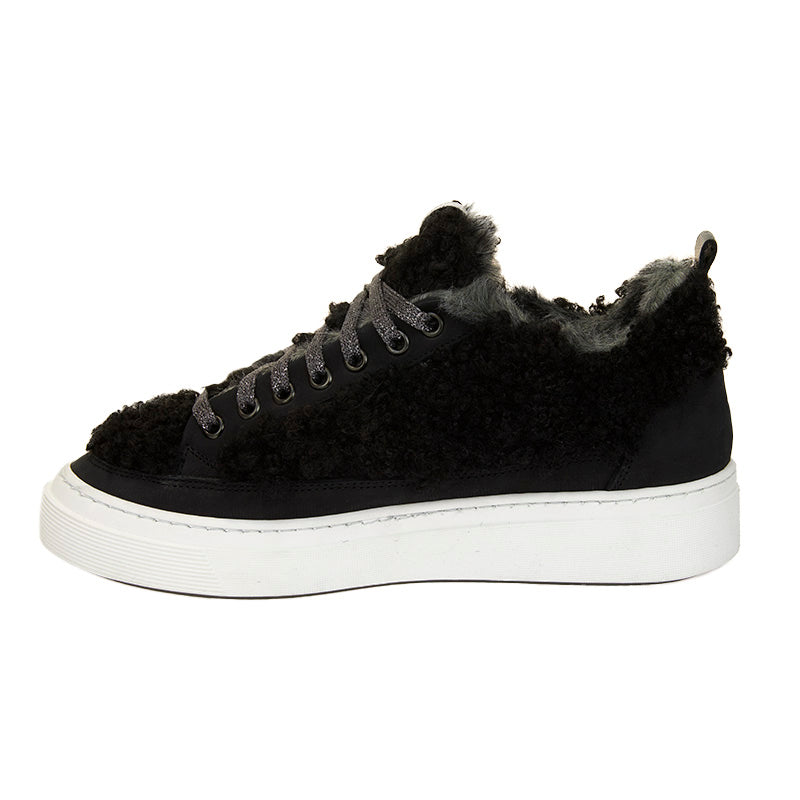 Shearling Sneaker - Black - Sample size 37