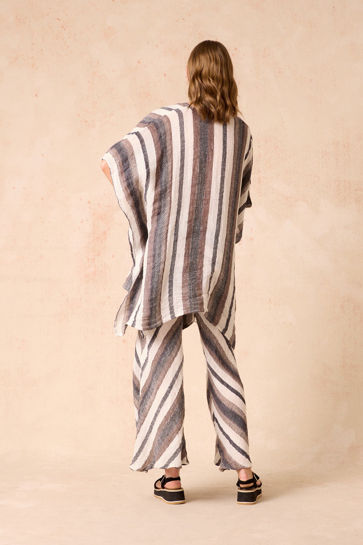 Saya Mini Dress - Dark Chocolate Stripe