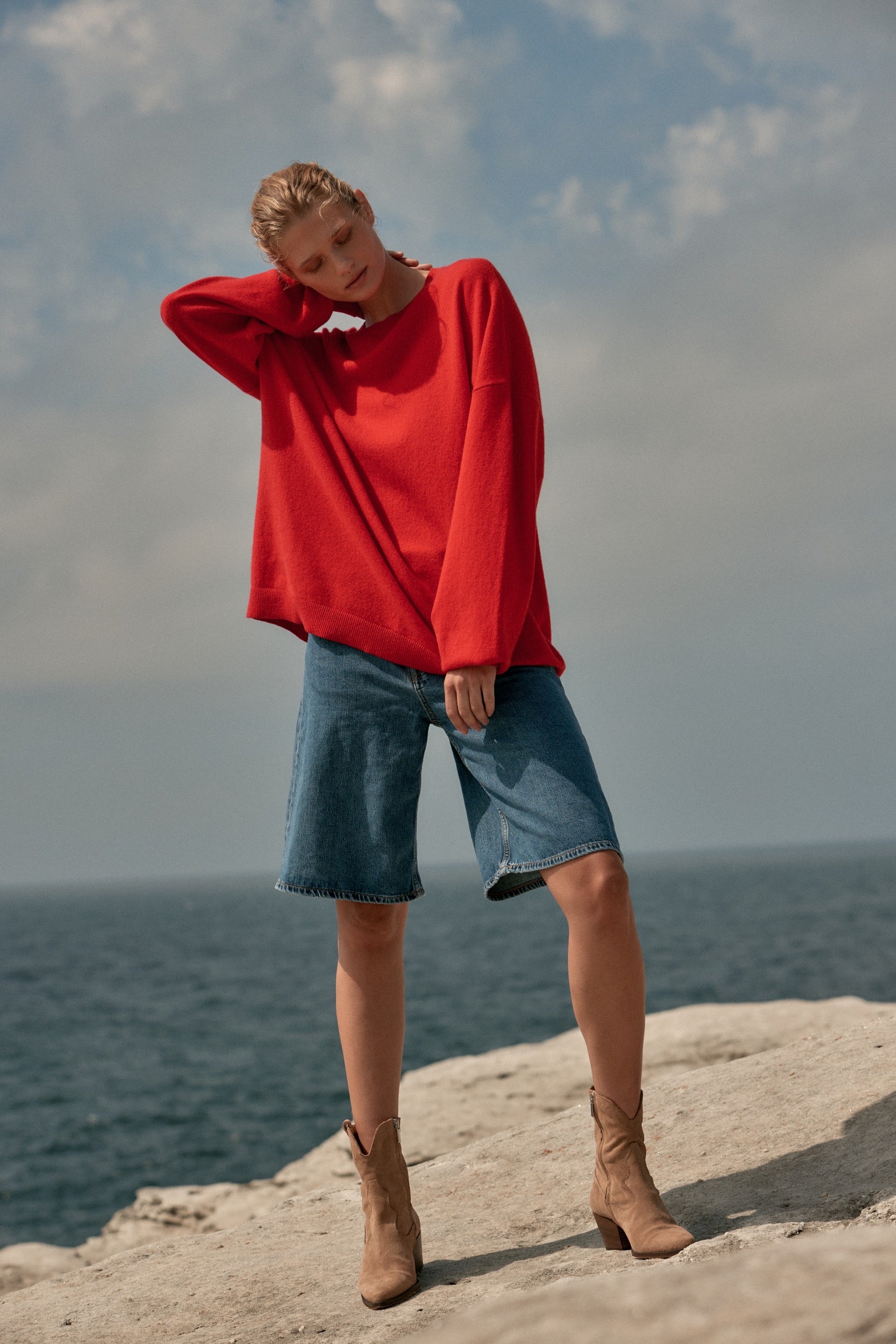 Tavi Cashmere Sweater - Red