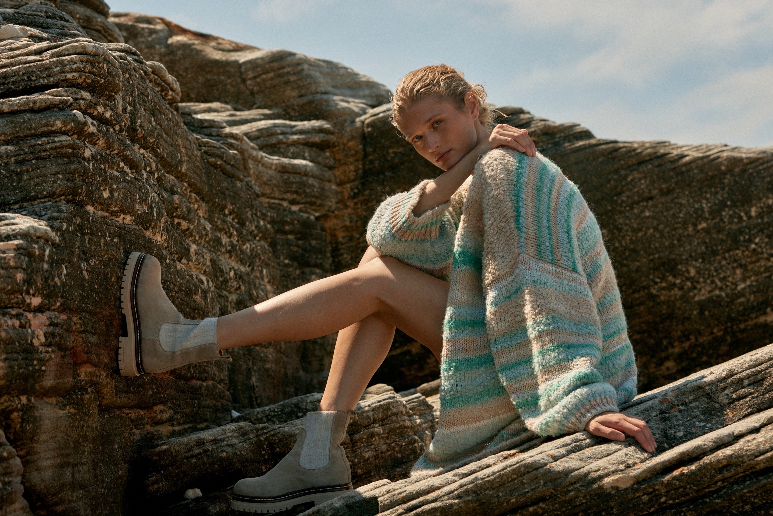 Luella Cardigan - Aqua Multi