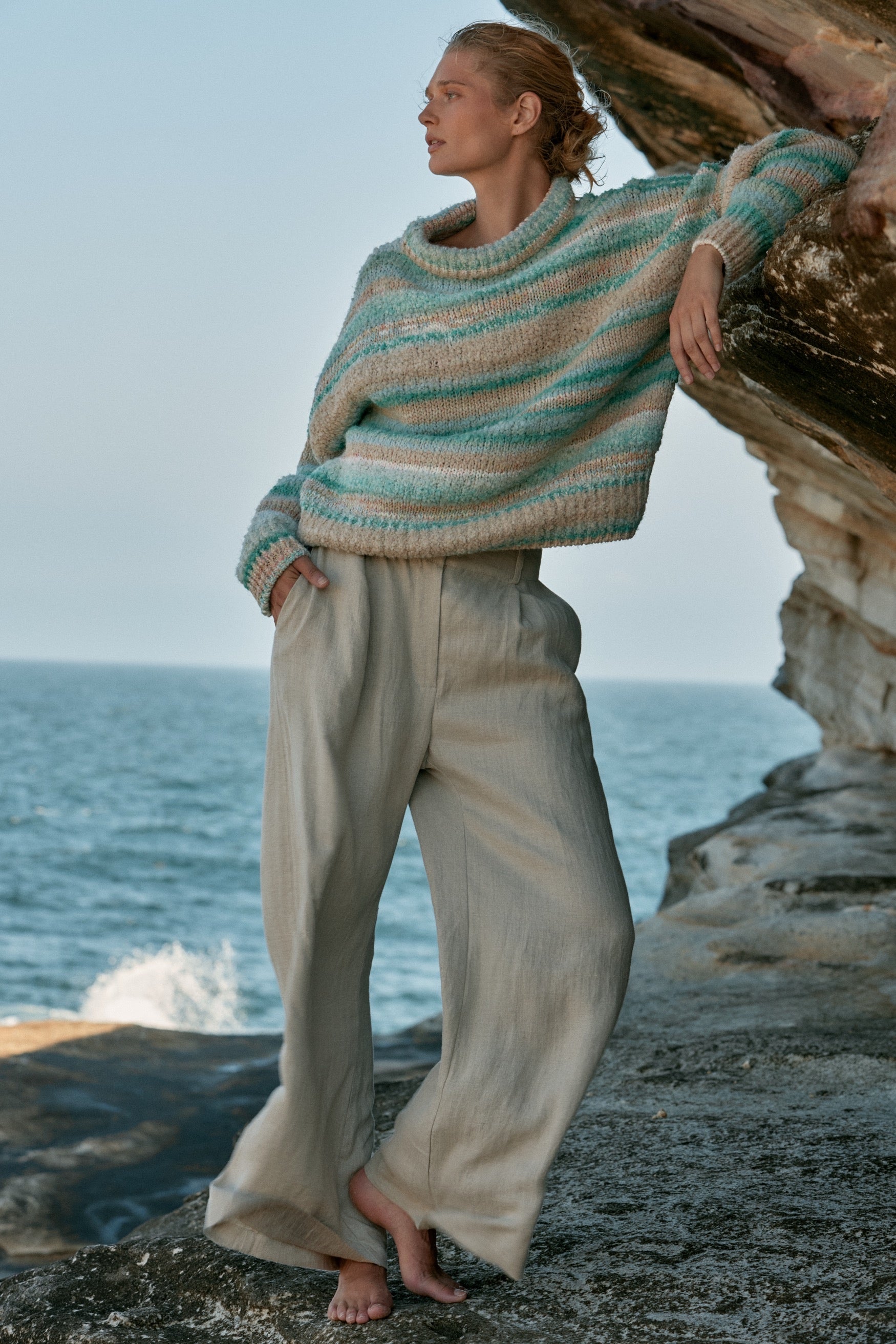 Zephyr Sweater - Aqua Multi
