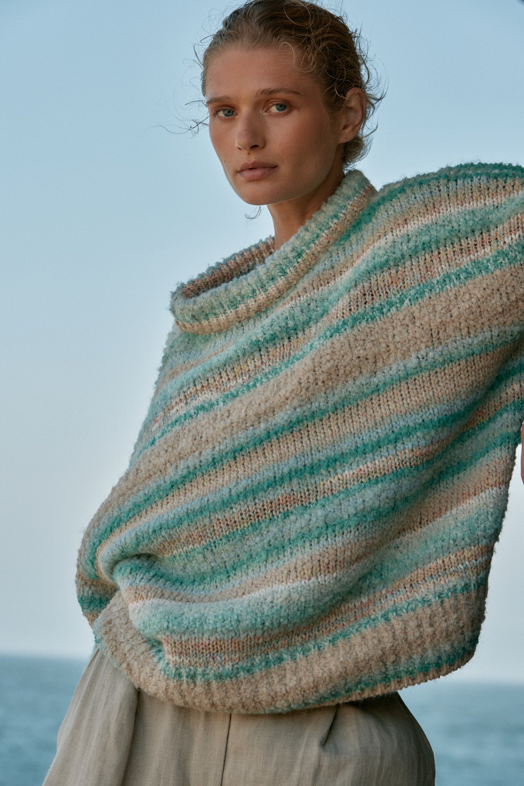 Zephyr Sweater - Aqua Multi