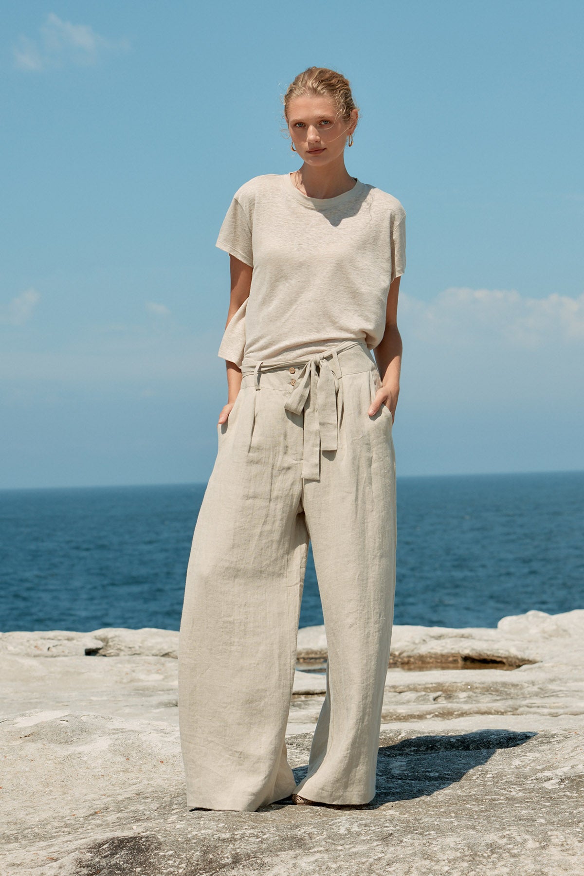 Baby Linen Tee - Natural
