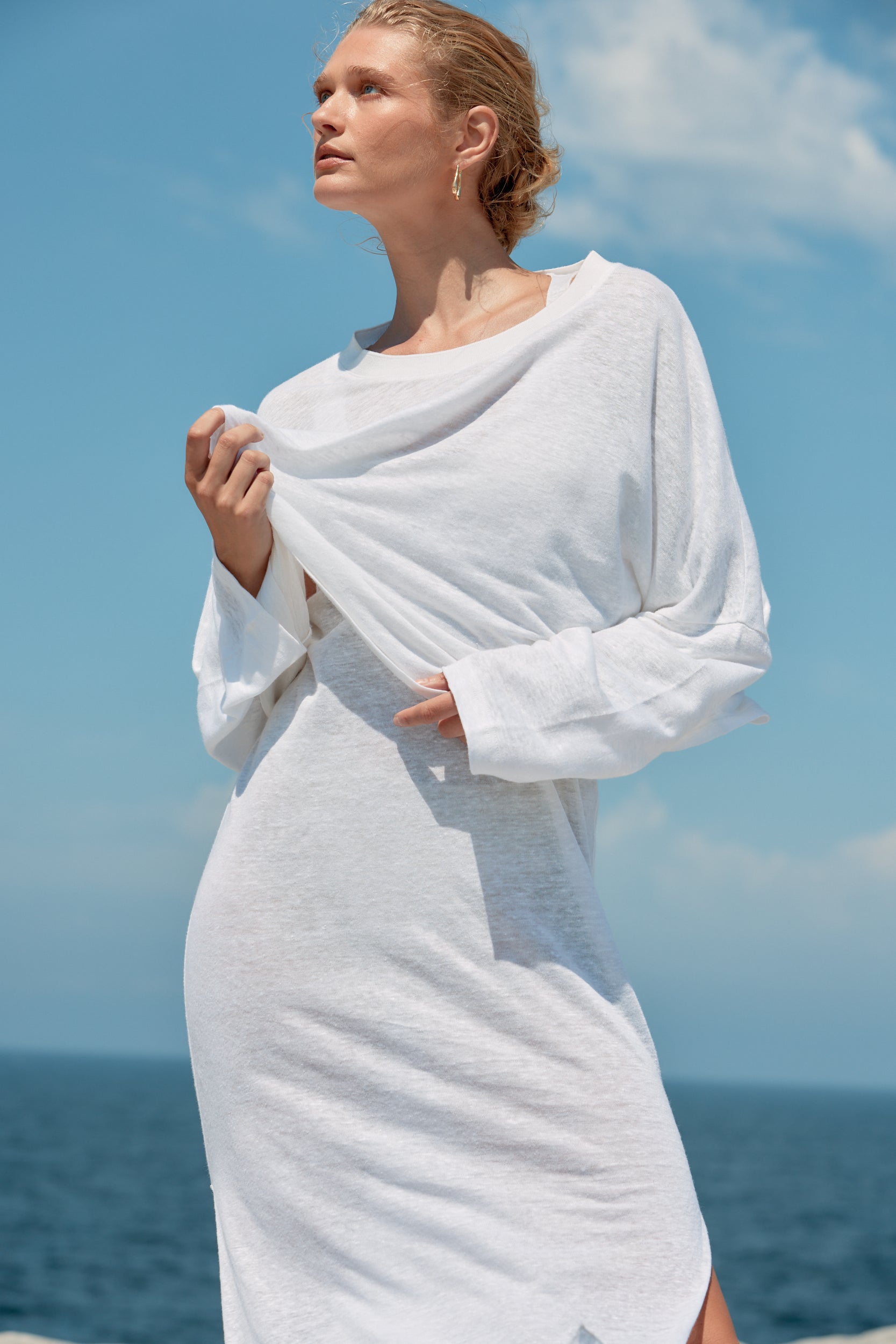 Tank Linen Dress - White