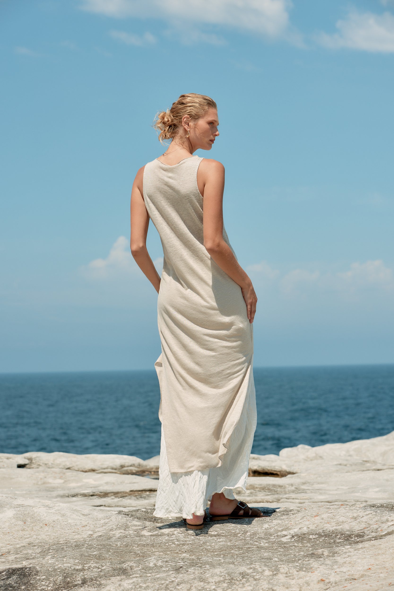 Tank Linen Dress - Natural