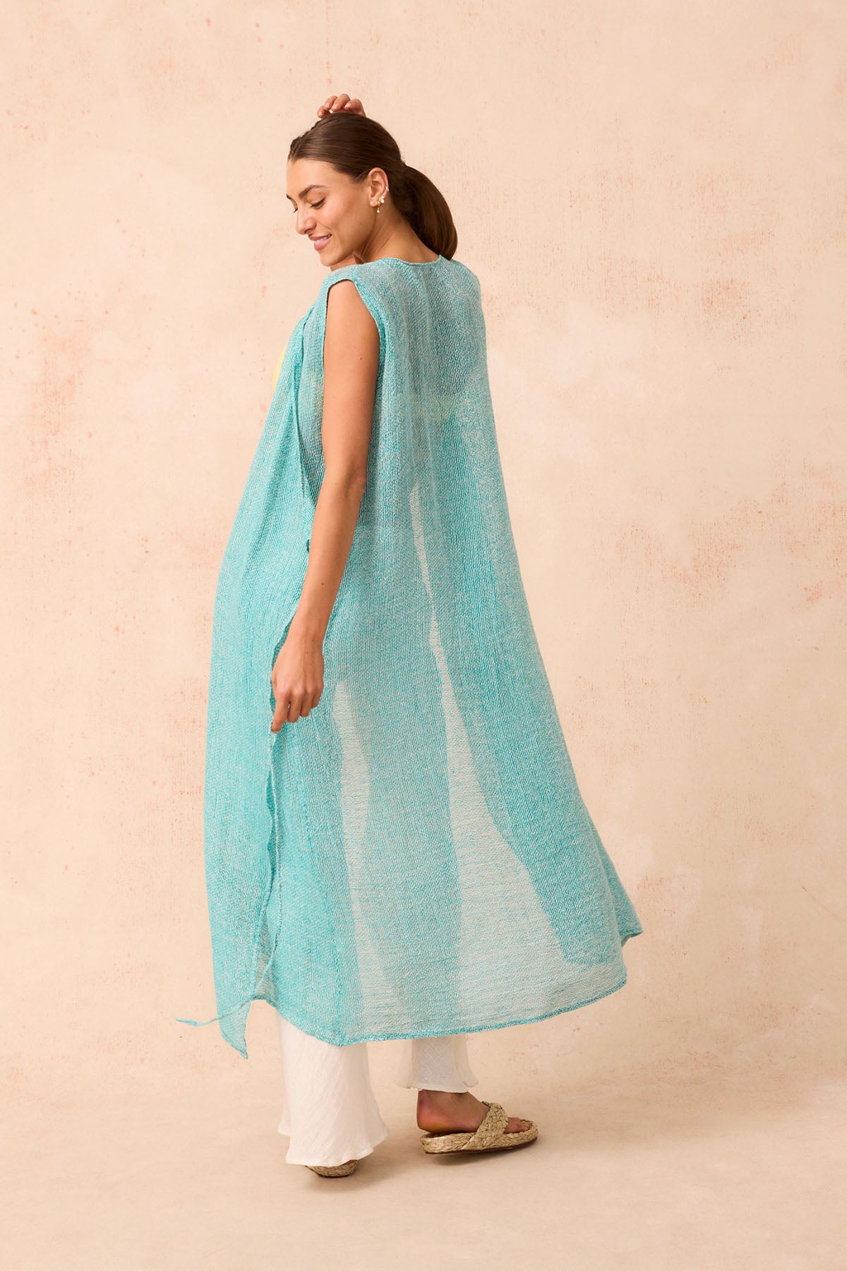 Sierra Midi Dress - Rete Turquoise