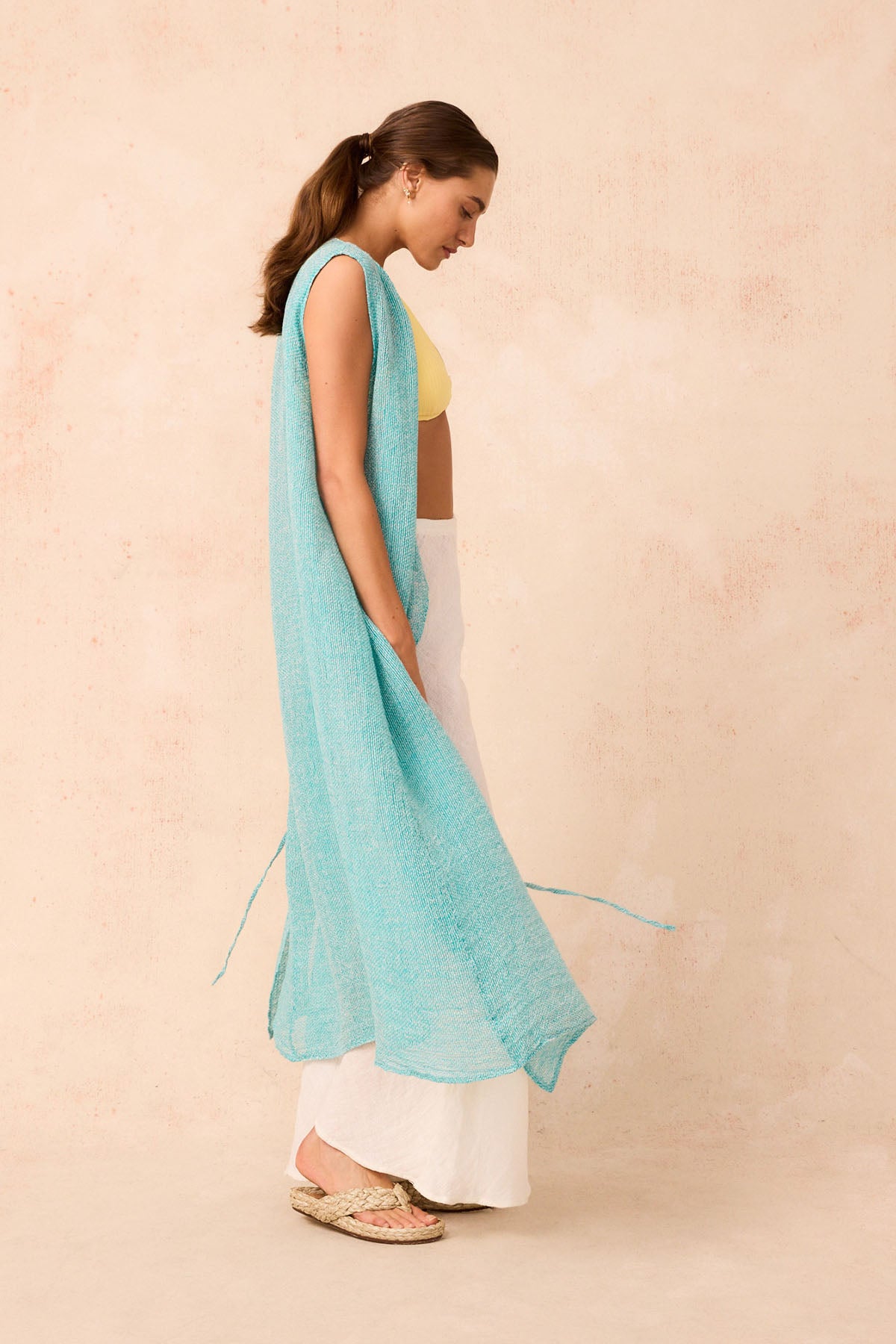 Sierra Midi Dress - Rete Turquoise