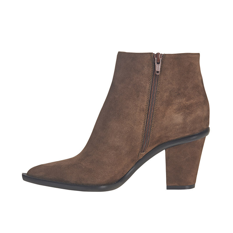 Stacked Heel Ankle Boot Bad Rose