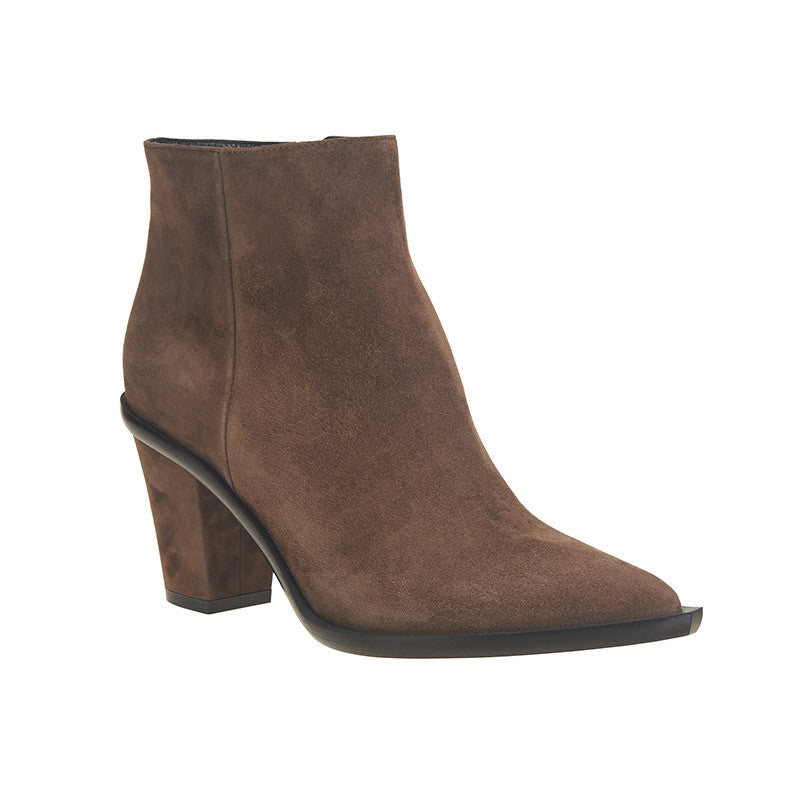 Stacked Heel Ankle Boot Bad Rose