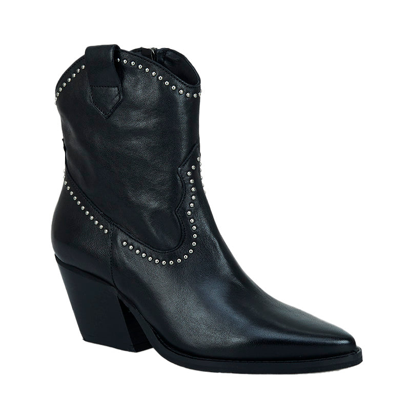 Cavalier Studded Boot - Black
