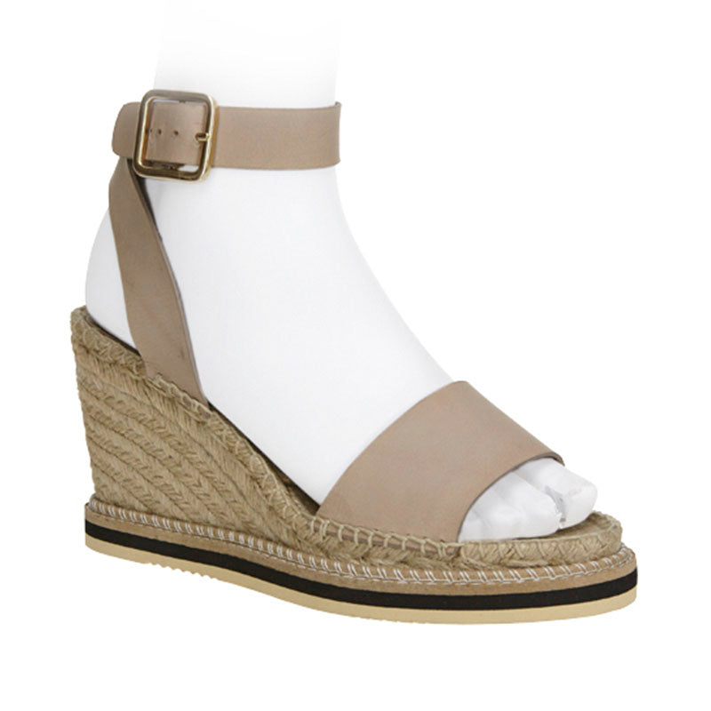 Piped Line Espadrille Taupe