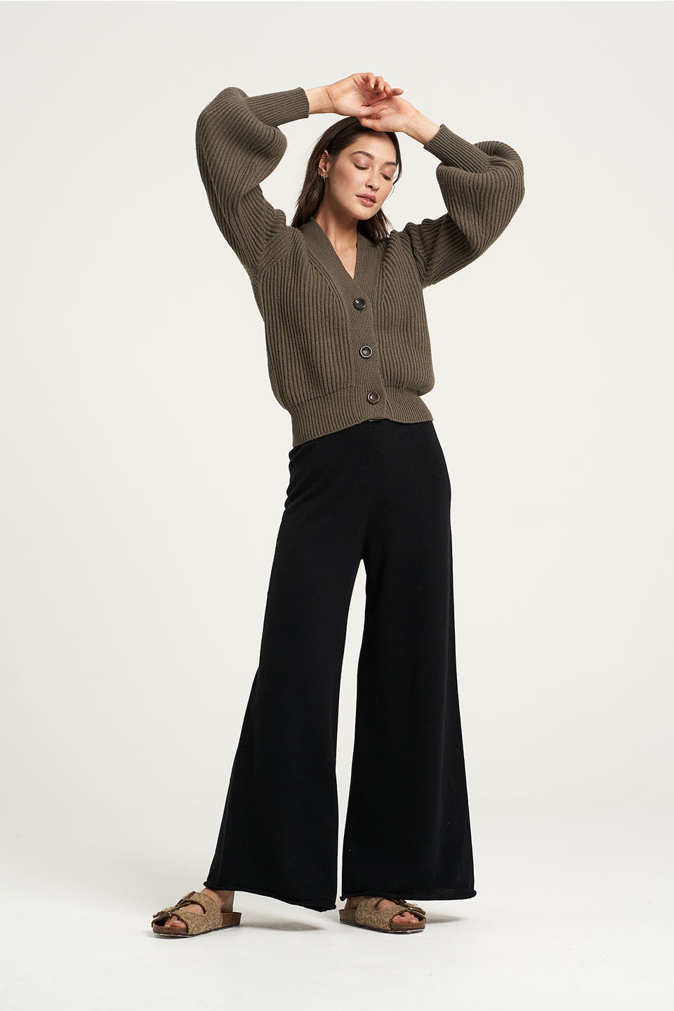 Solace Wool Cashmere Pant - Black
