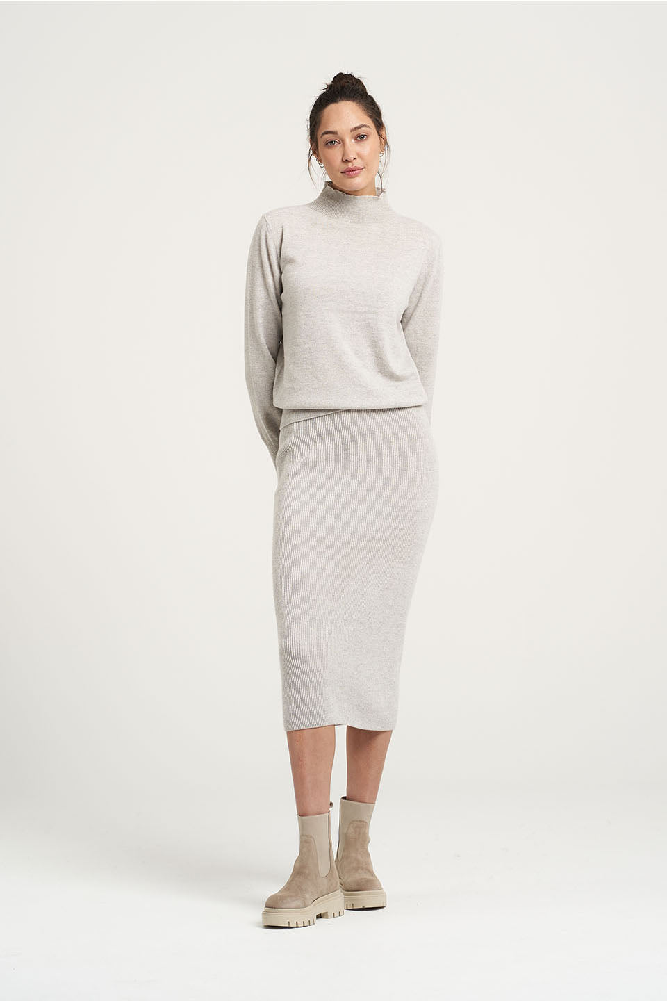 Cane Skirt - Pale Grey