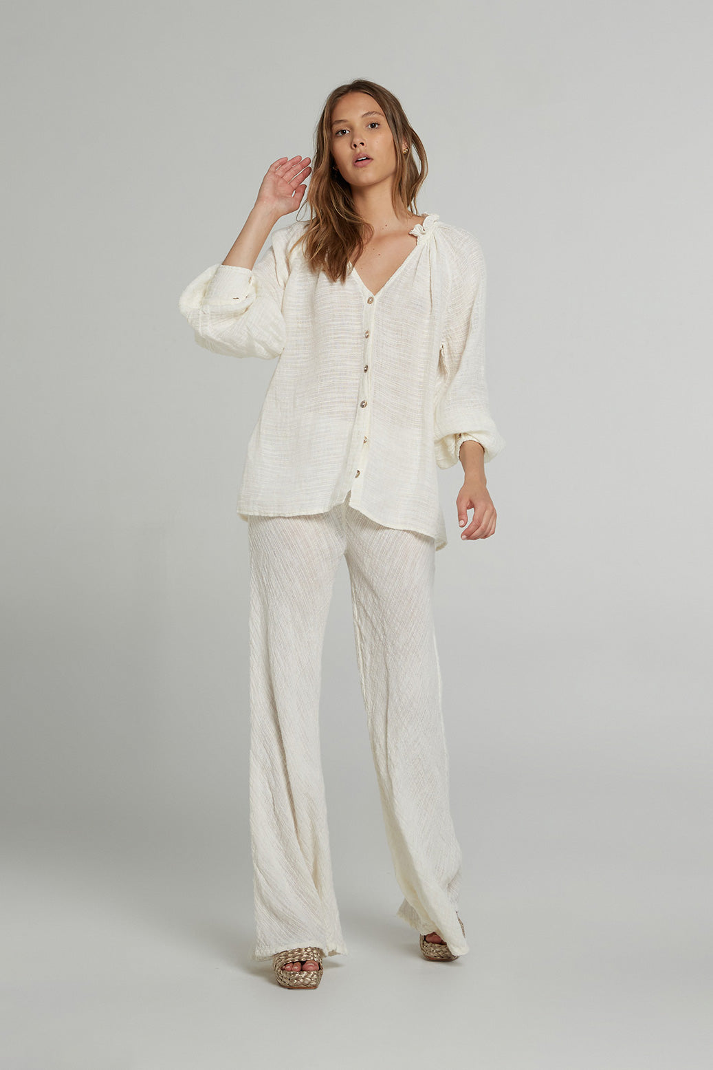 Flute Blouse - Scorpione Panna