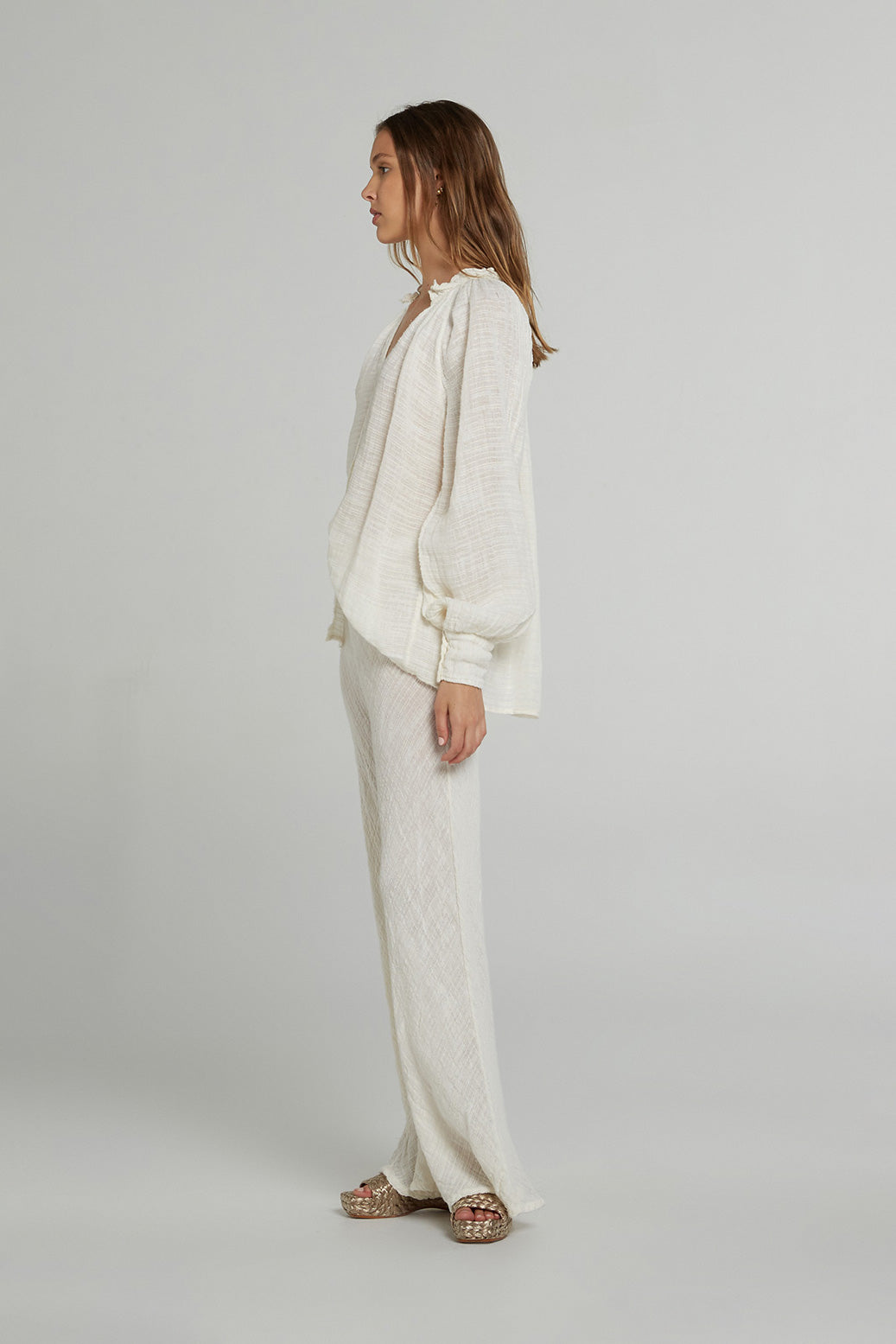 Flute Blouse - Scorpione Panna