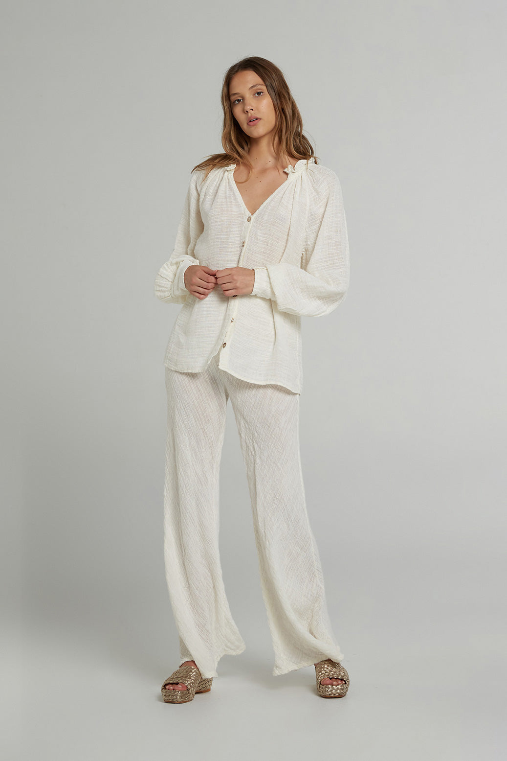Flute Blouse - Scorpione Panna