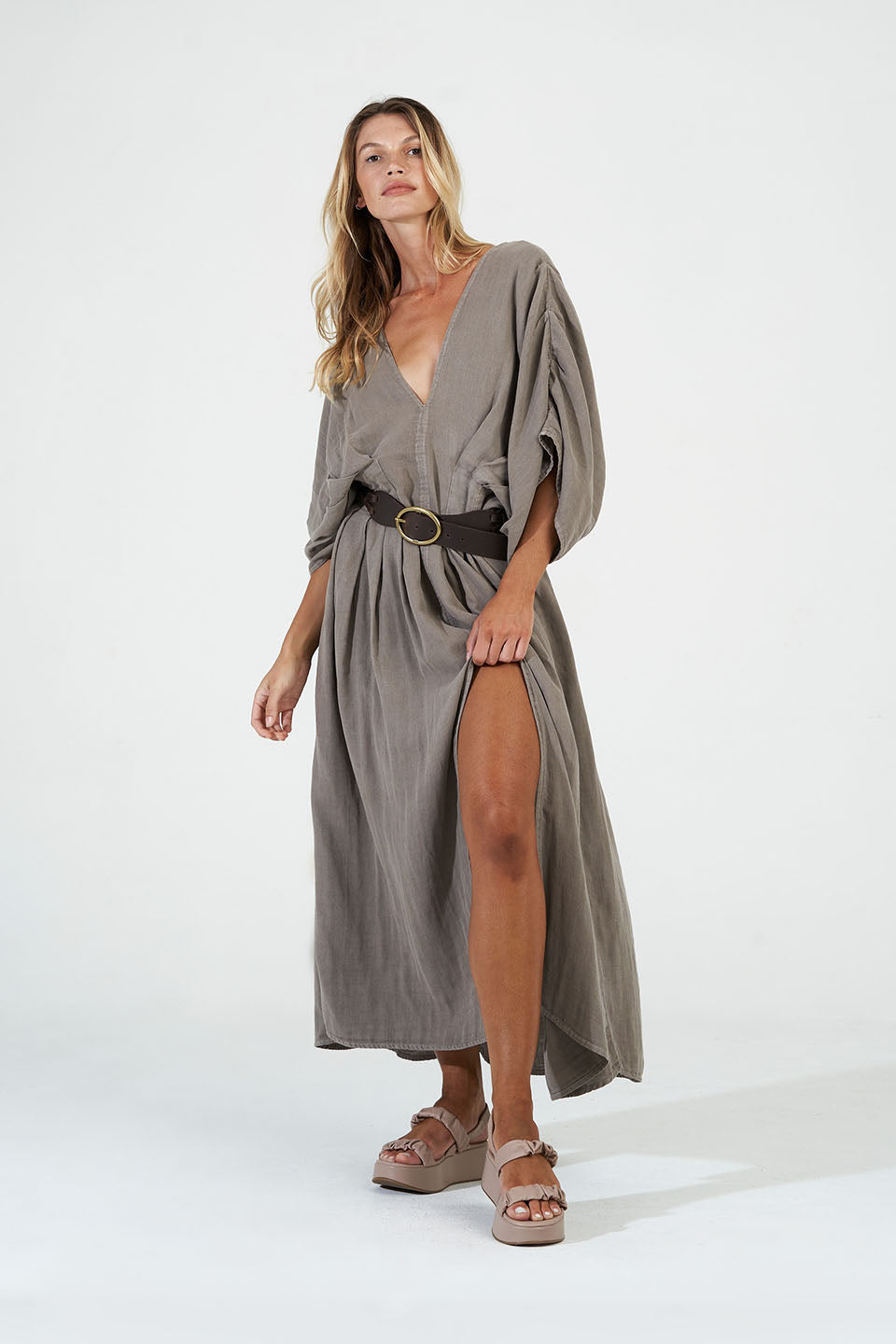 Leila Dress - Mudstone