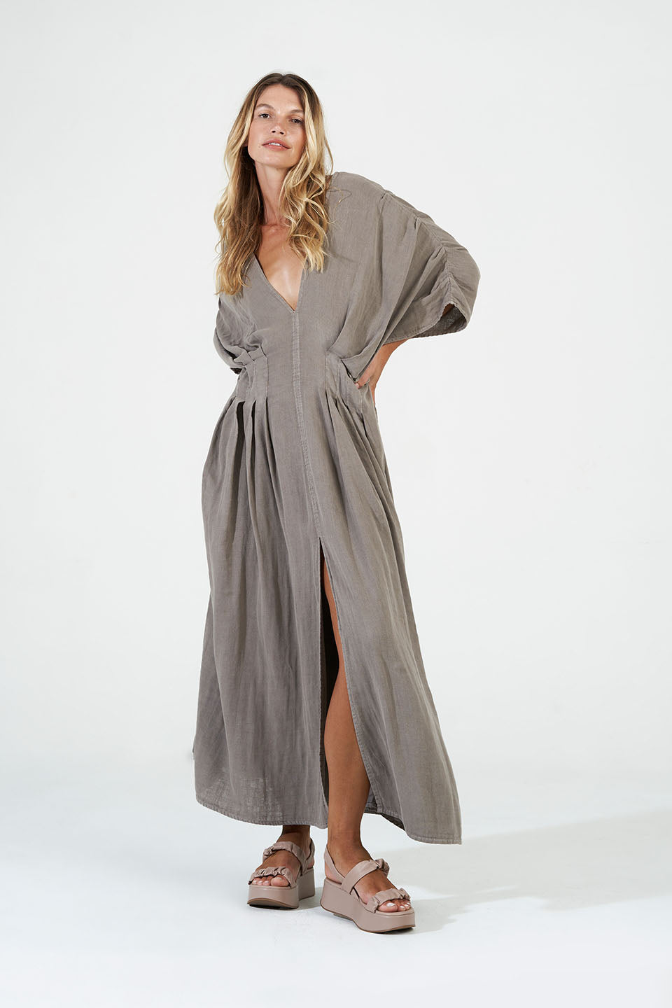 Leila Dress - Mudstone