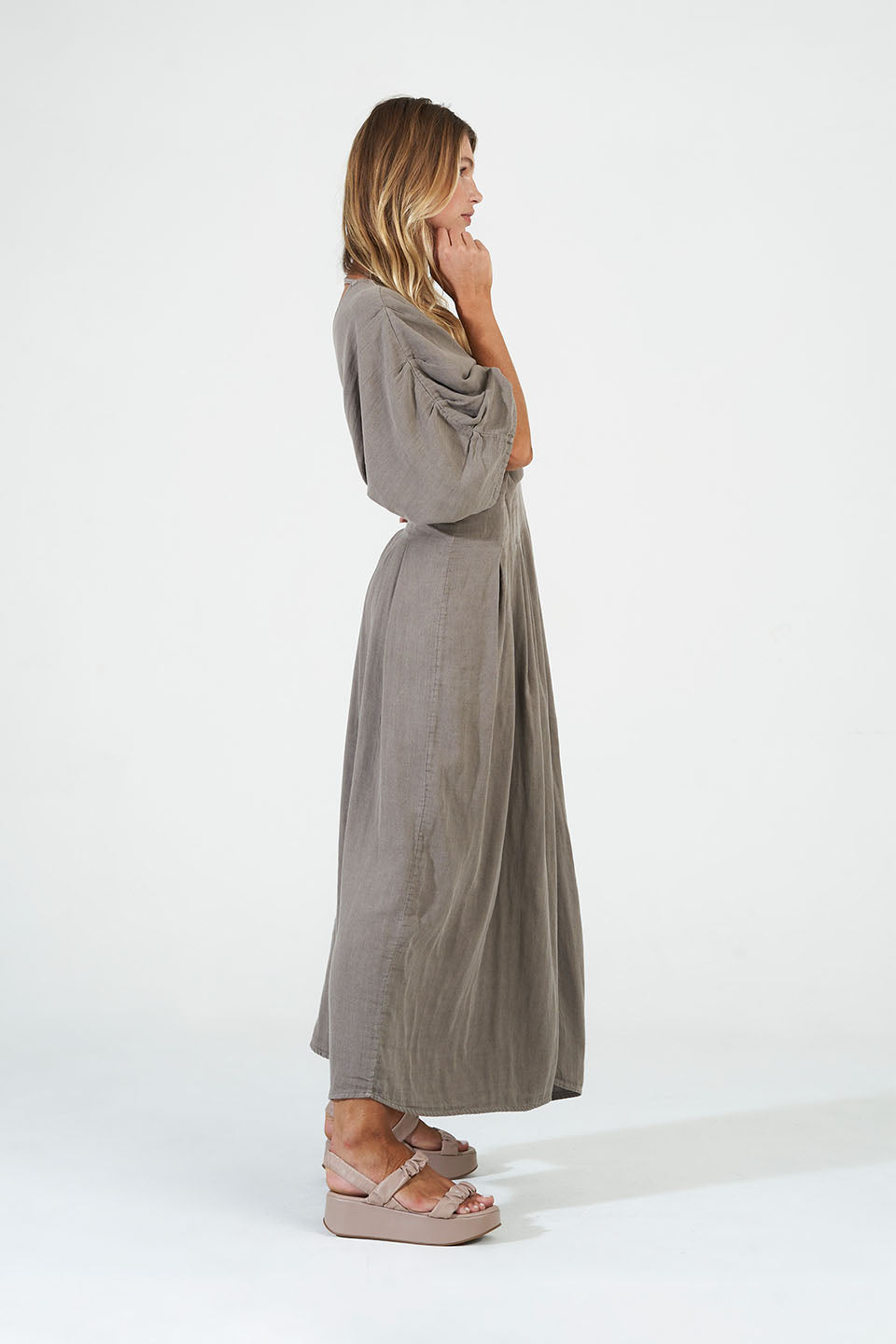 Leila Dress - Mudstone