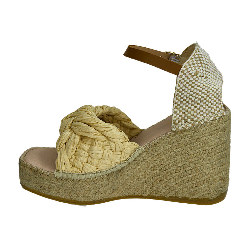 Pipi Raffia Wedge - Natural