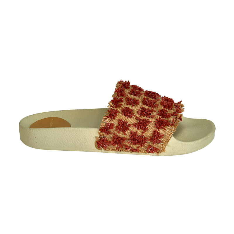 Pom Elastic Slide - Natural Burnt Orange