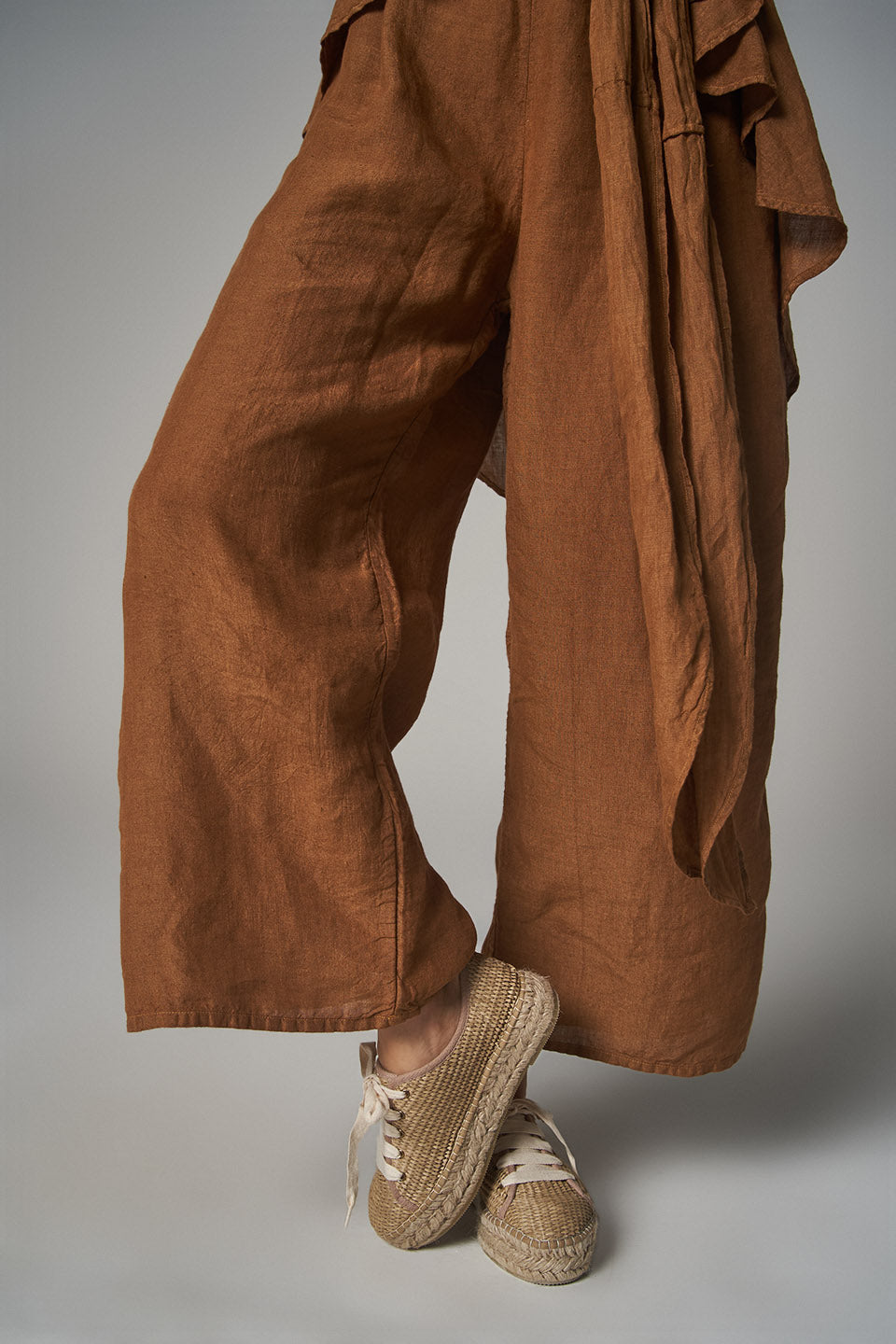 Rattan Platform Sneaker - Natural