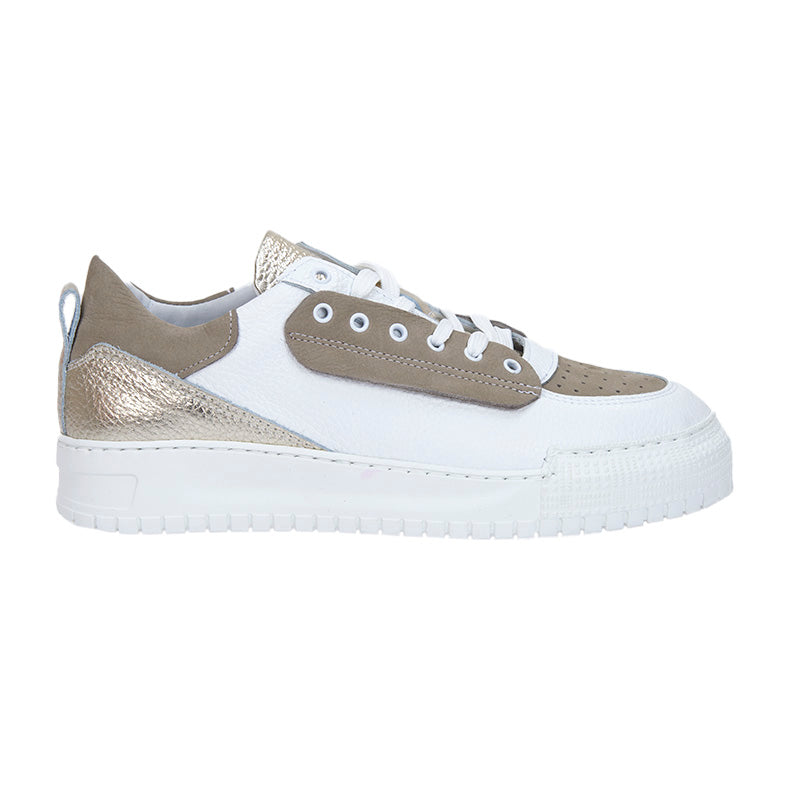 Stella Sneaker - White/Taupe/Gold