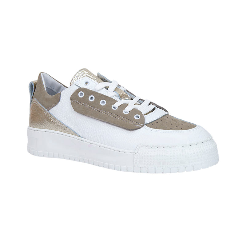 Stella Sneaker - White/Taupe/Gold