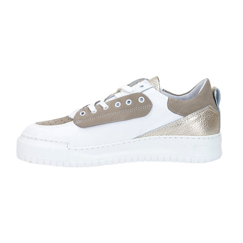 Stella Sneaker - White/Taupe/Gold