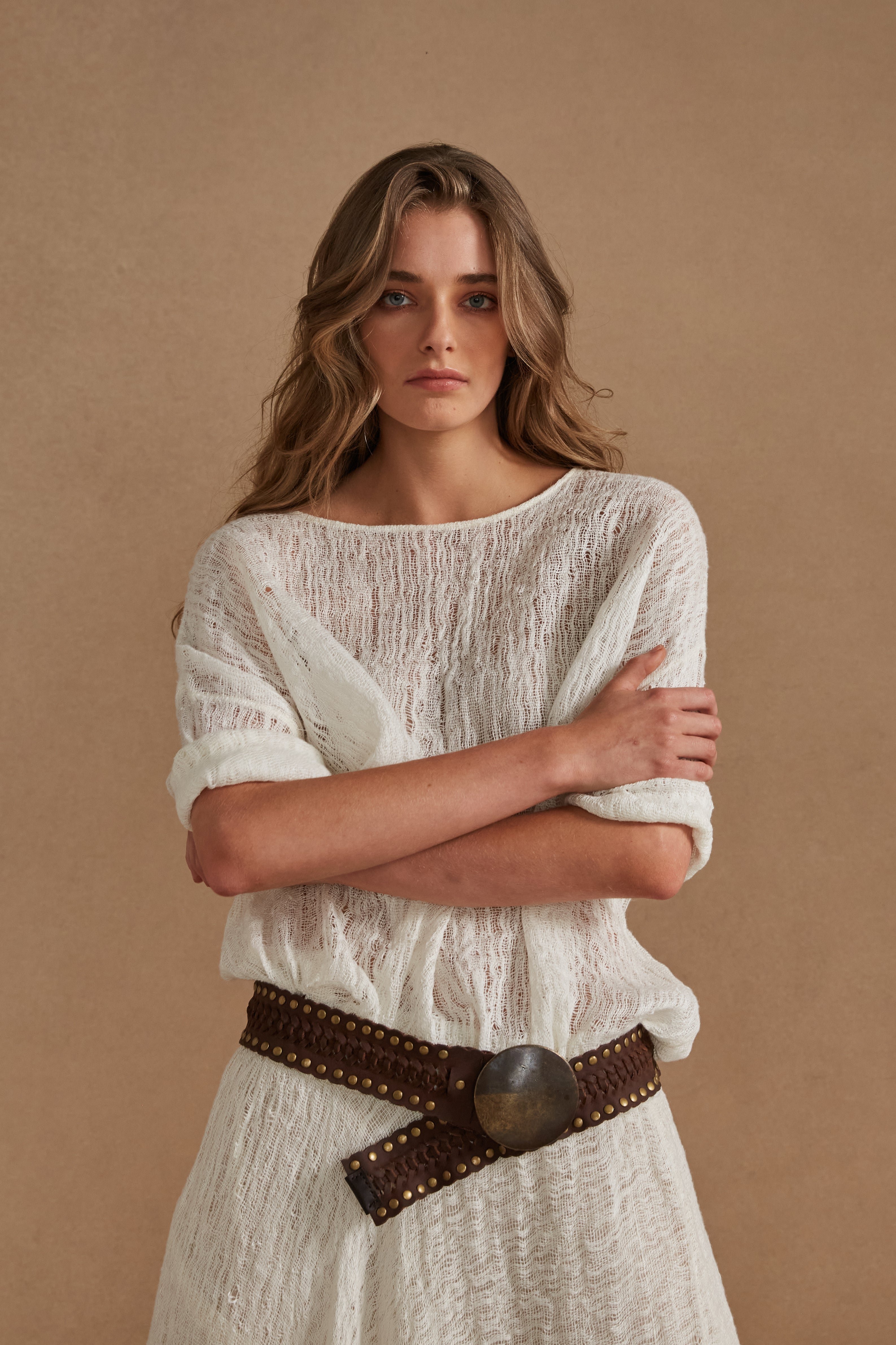 Interlace Belt - Chocolate