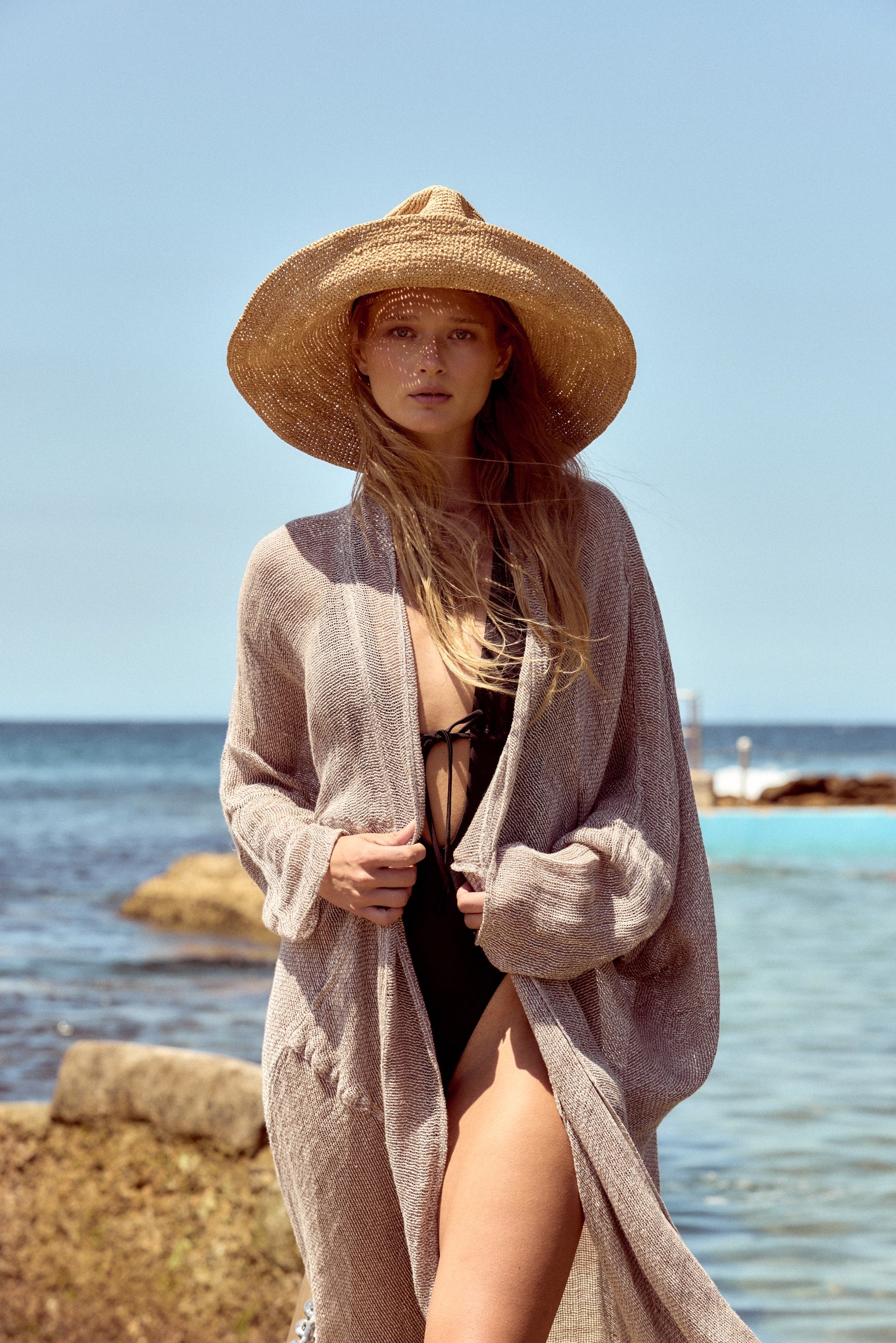 Odissea Coat - Rete Taupe