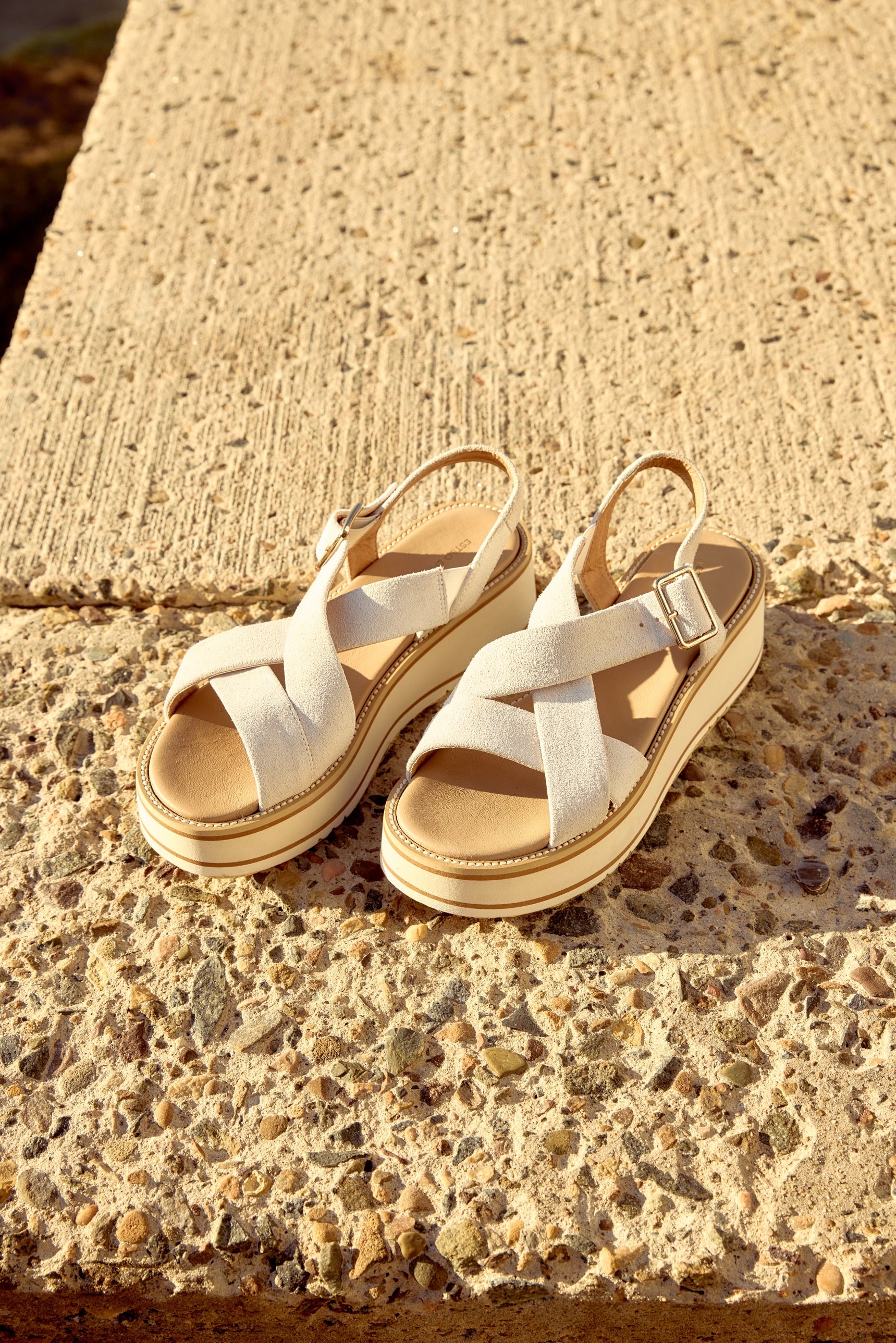 Juno Flatform Wedge - Blanco