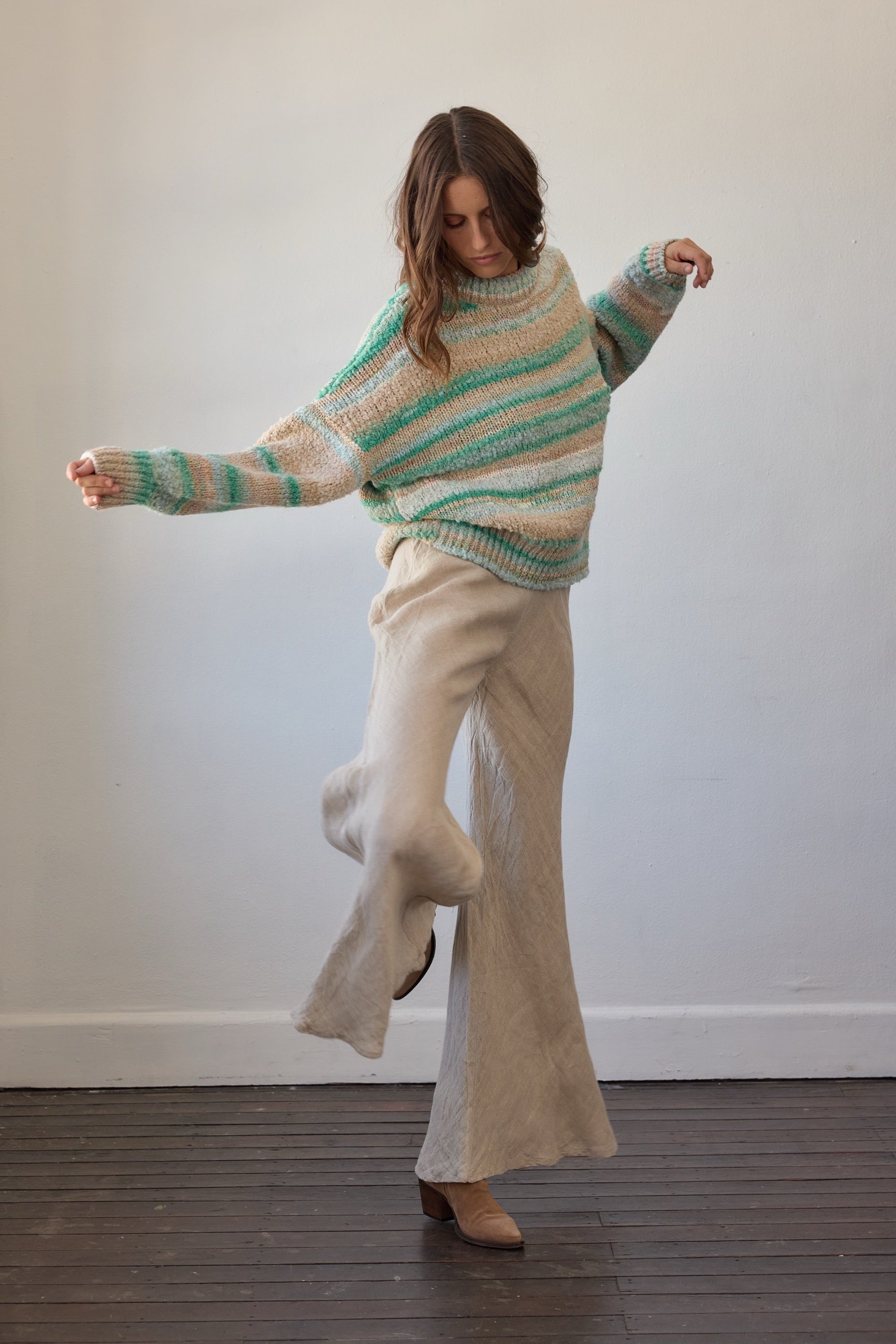 Zephyr Sweater - Aqua Multi