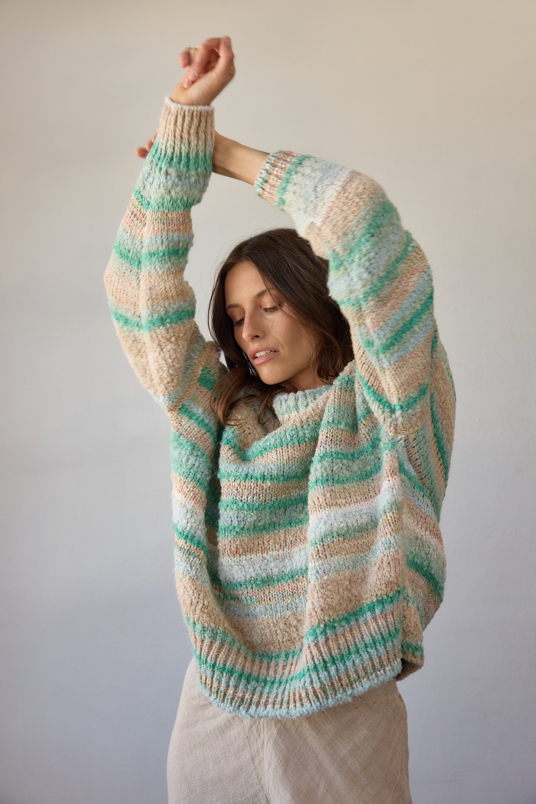 Zephyr Sweater - Aqua Multi