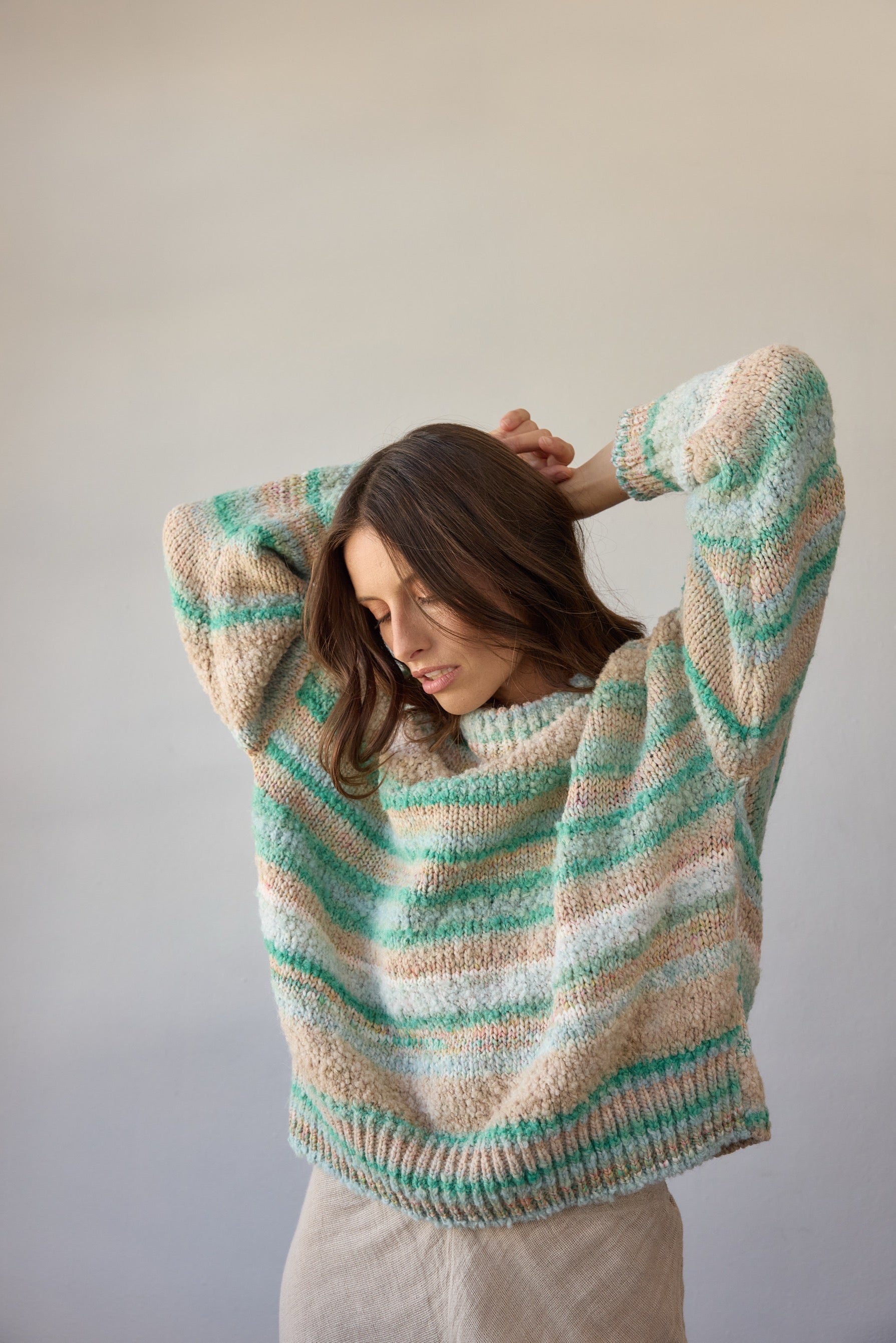 Zephyr Sweater - Aqua Multi