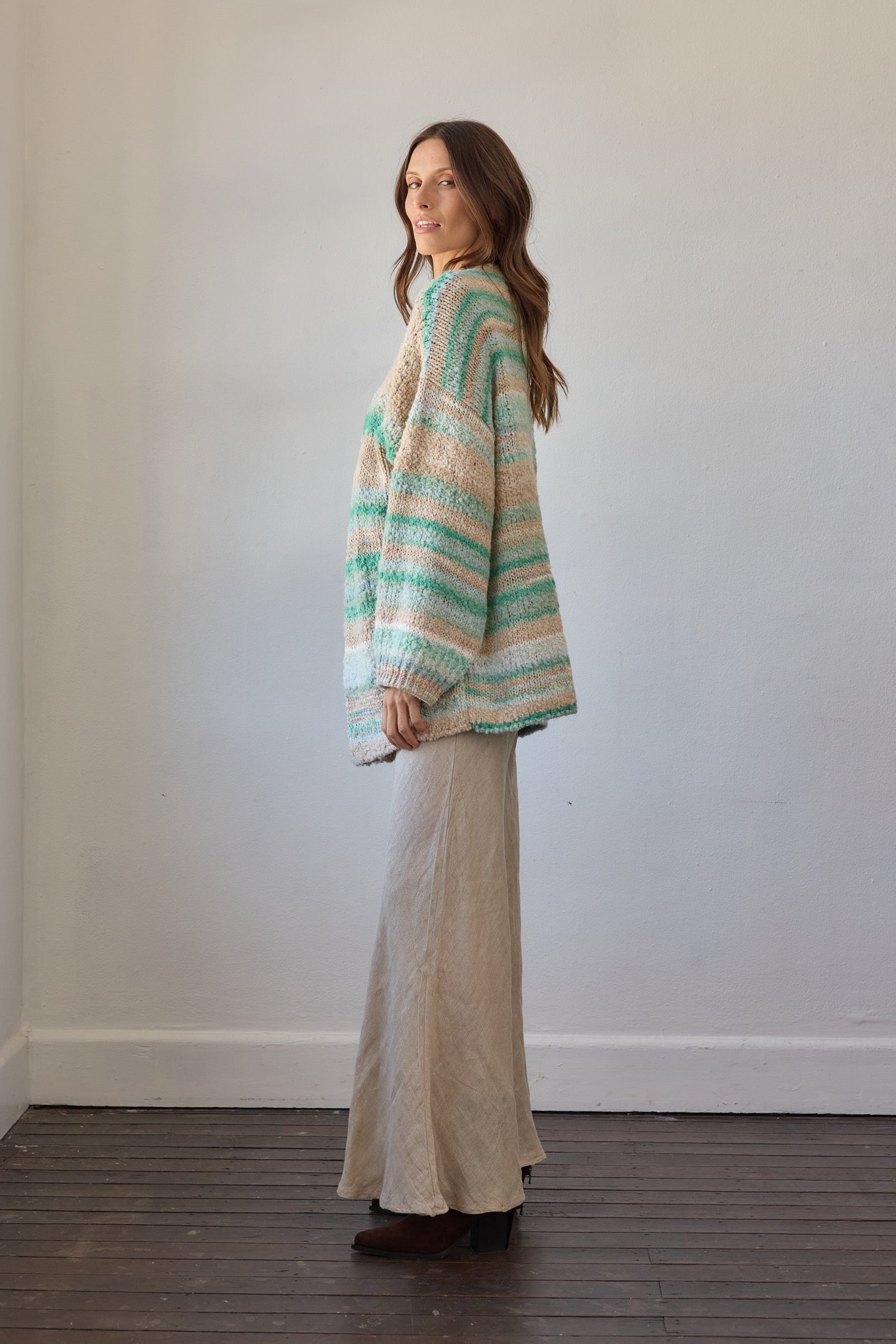 Luella Cardigan - Aqua Multi