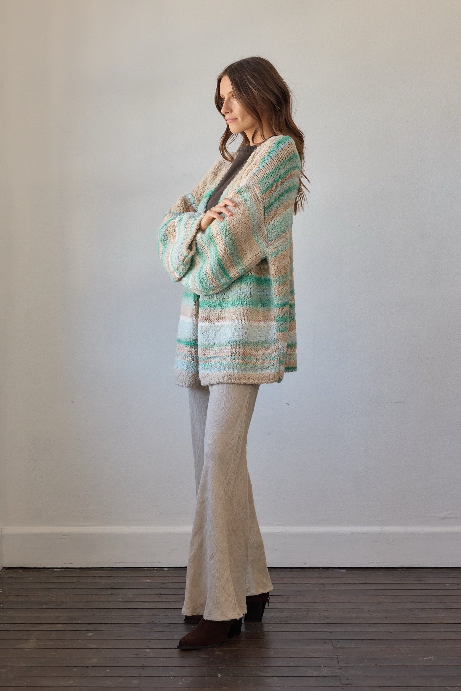 Luella Cardigan - Aqua Multi