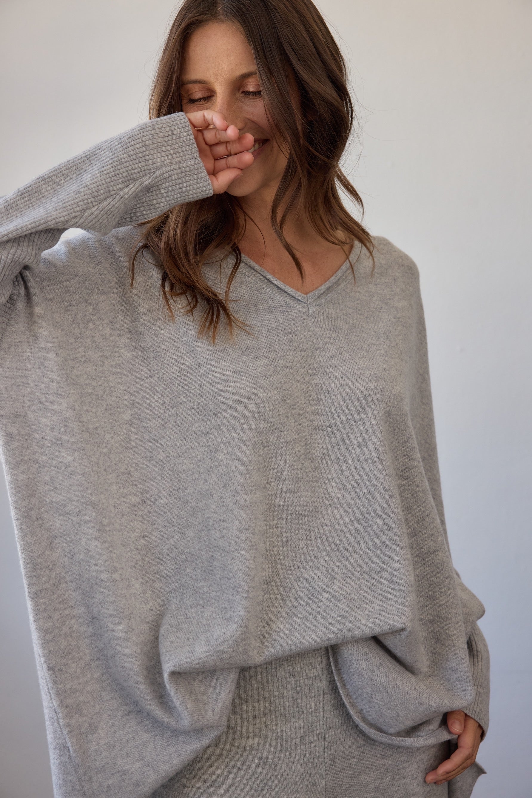 Zoe Cashmere Jumper - Grey