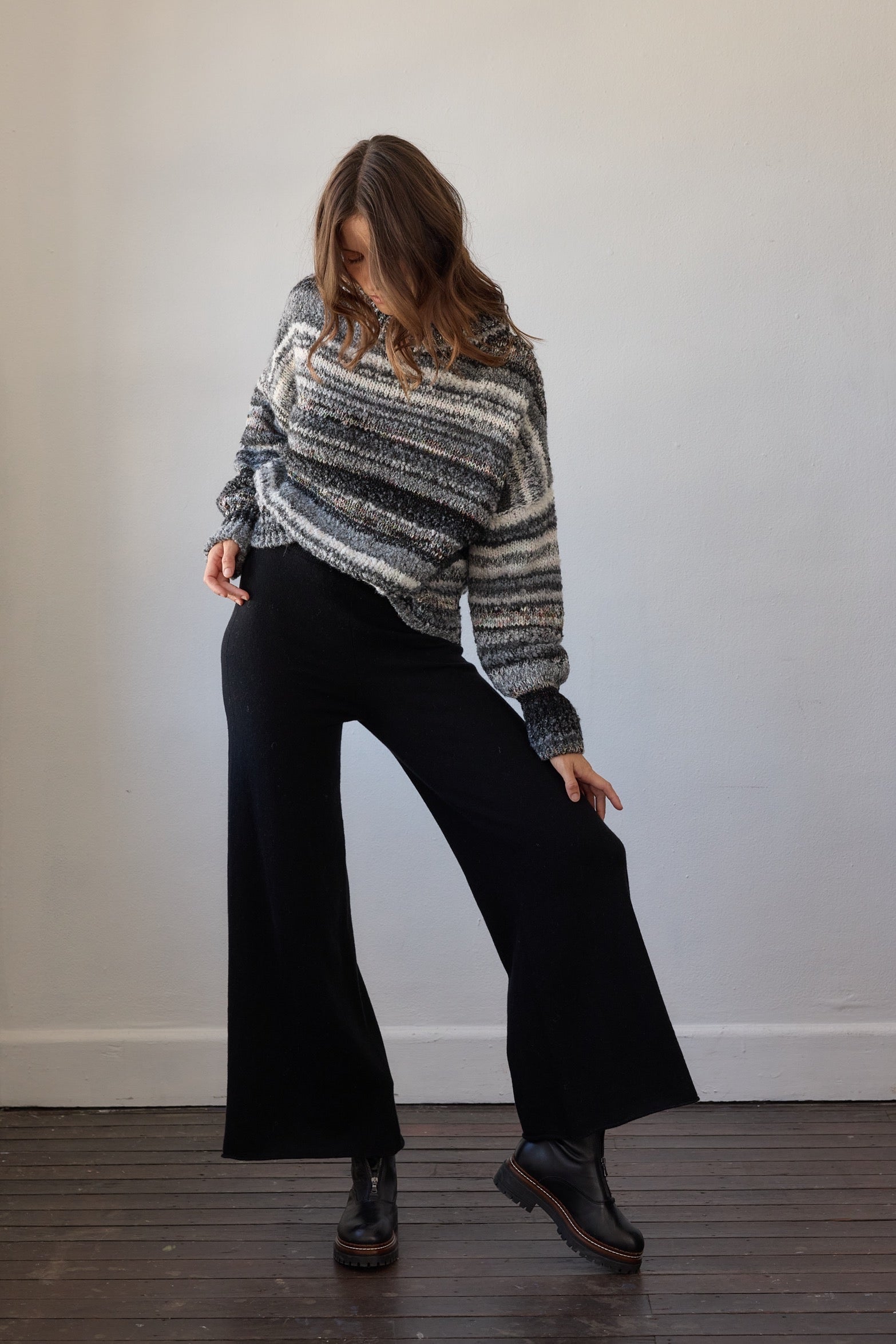 Solace Wool Cashmere Pant - Black