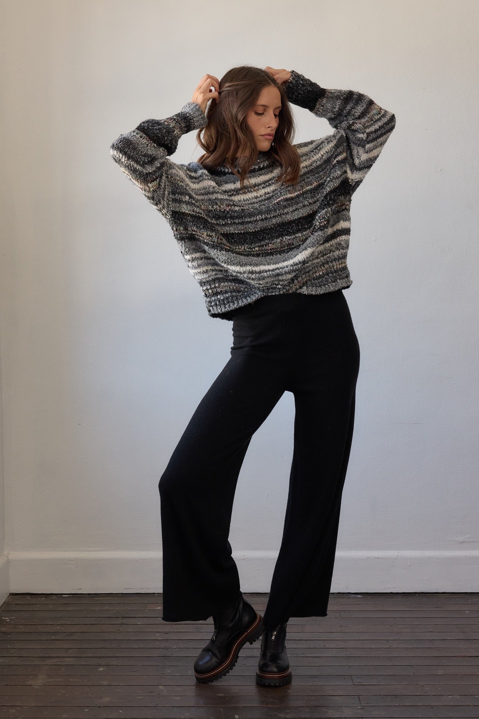 Solace Wool Cashmere Pant - Black