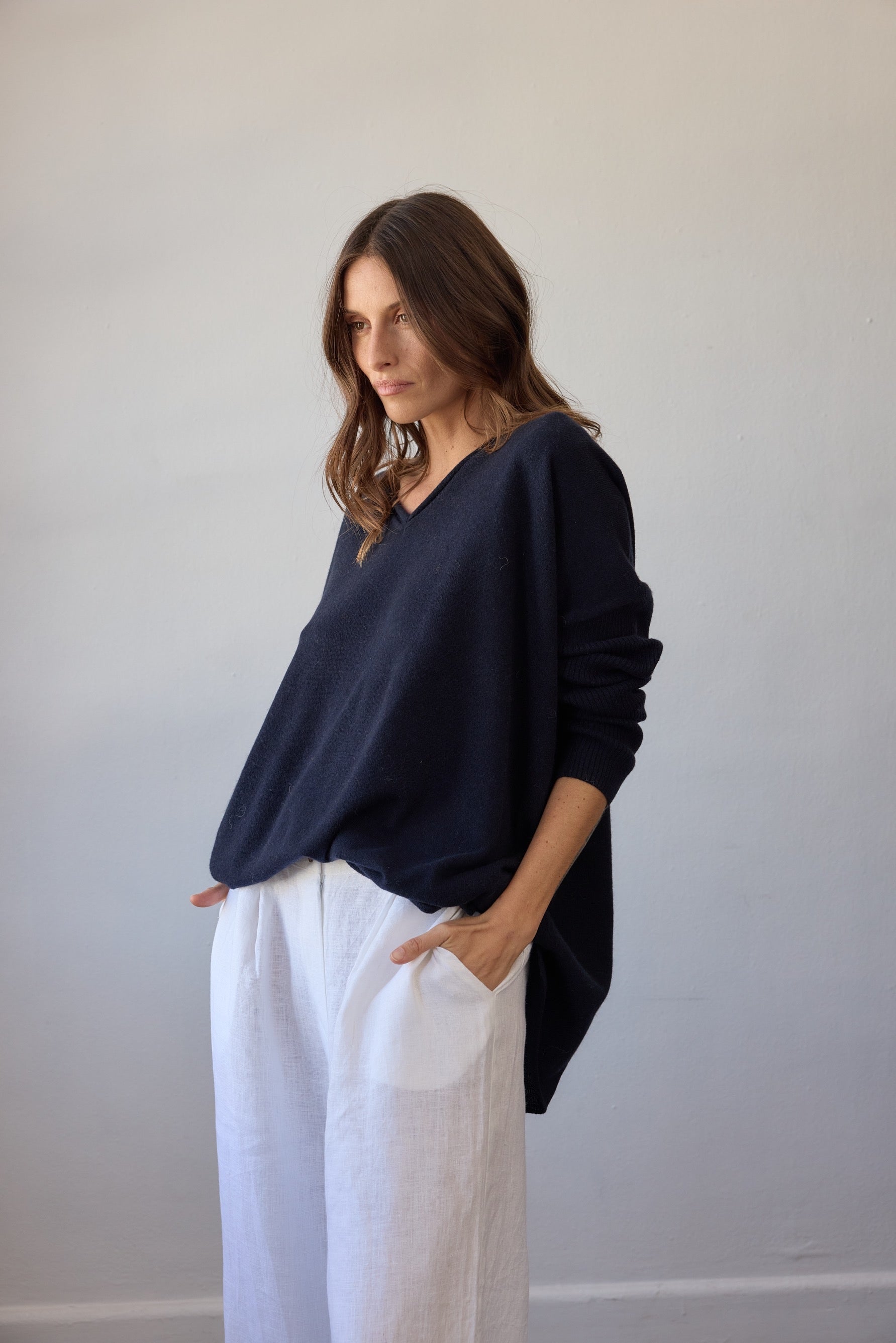 Zoe Cashmere Jumper - Navy